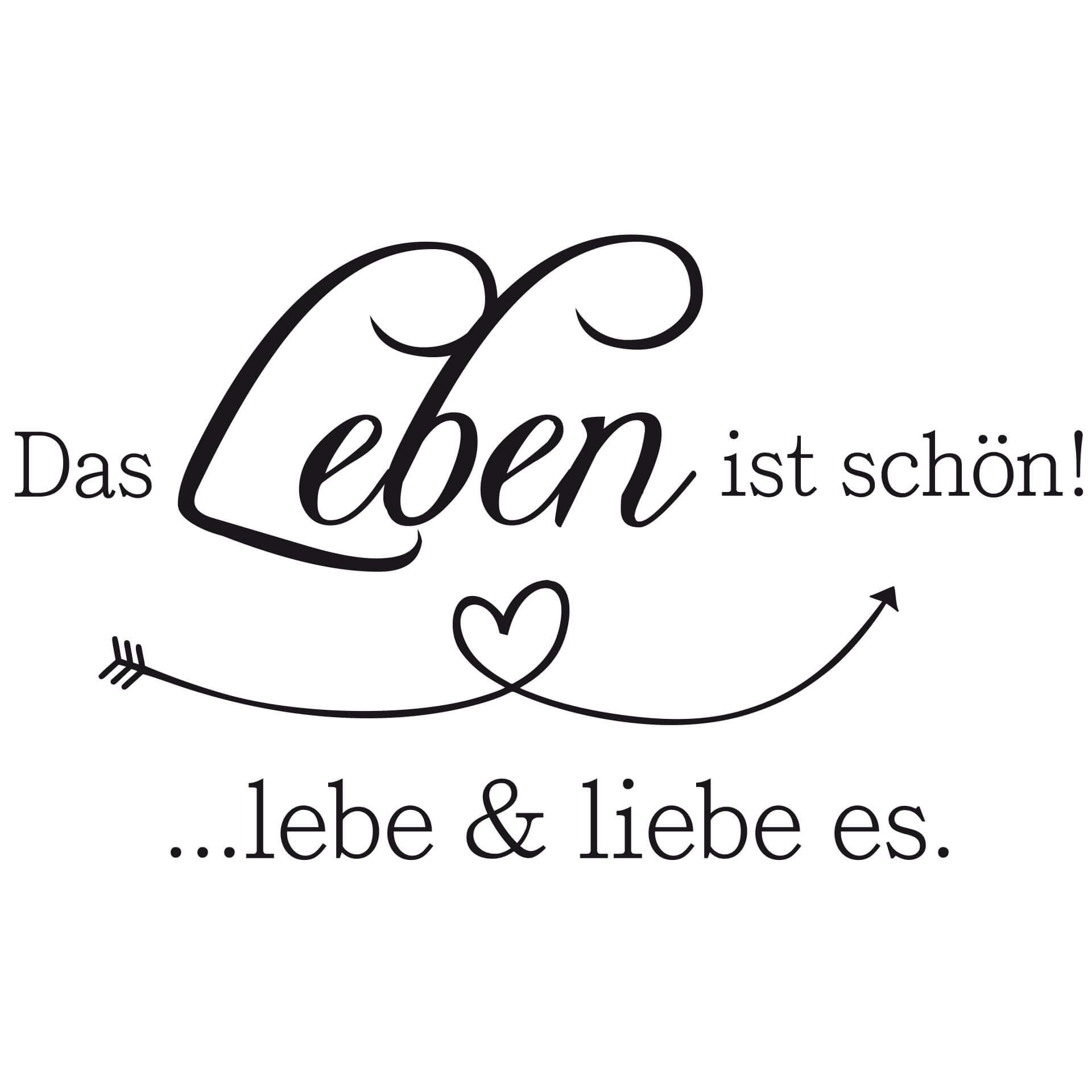 Wandtattoo Das Leben ist schön