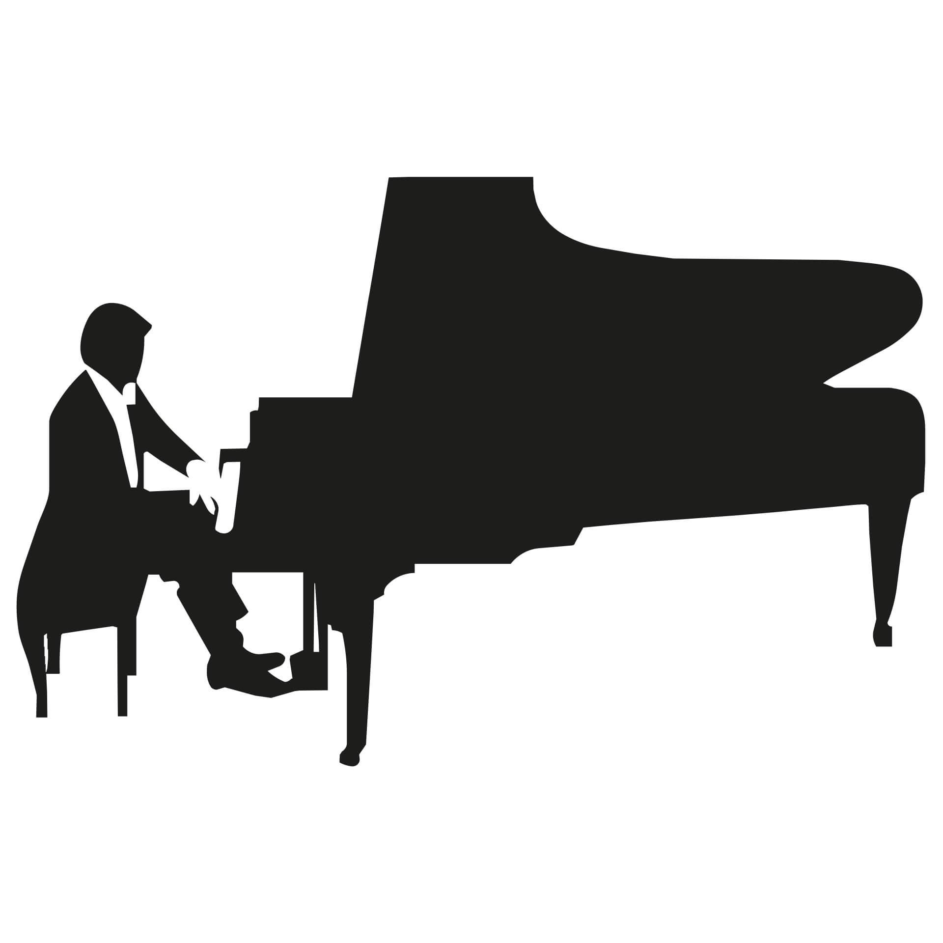 Wandtattoo Piano
