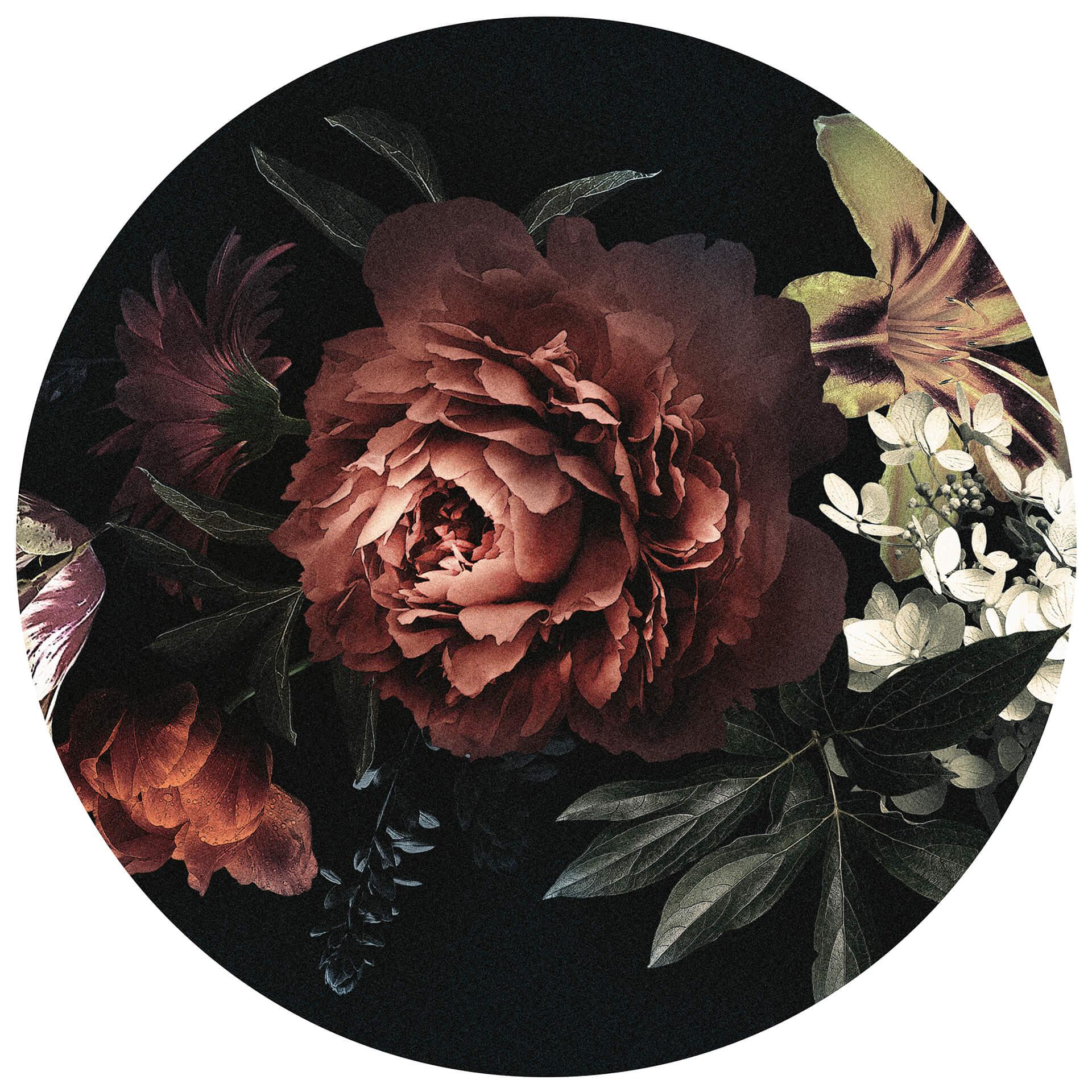 Adesivo tondo - Bouquet