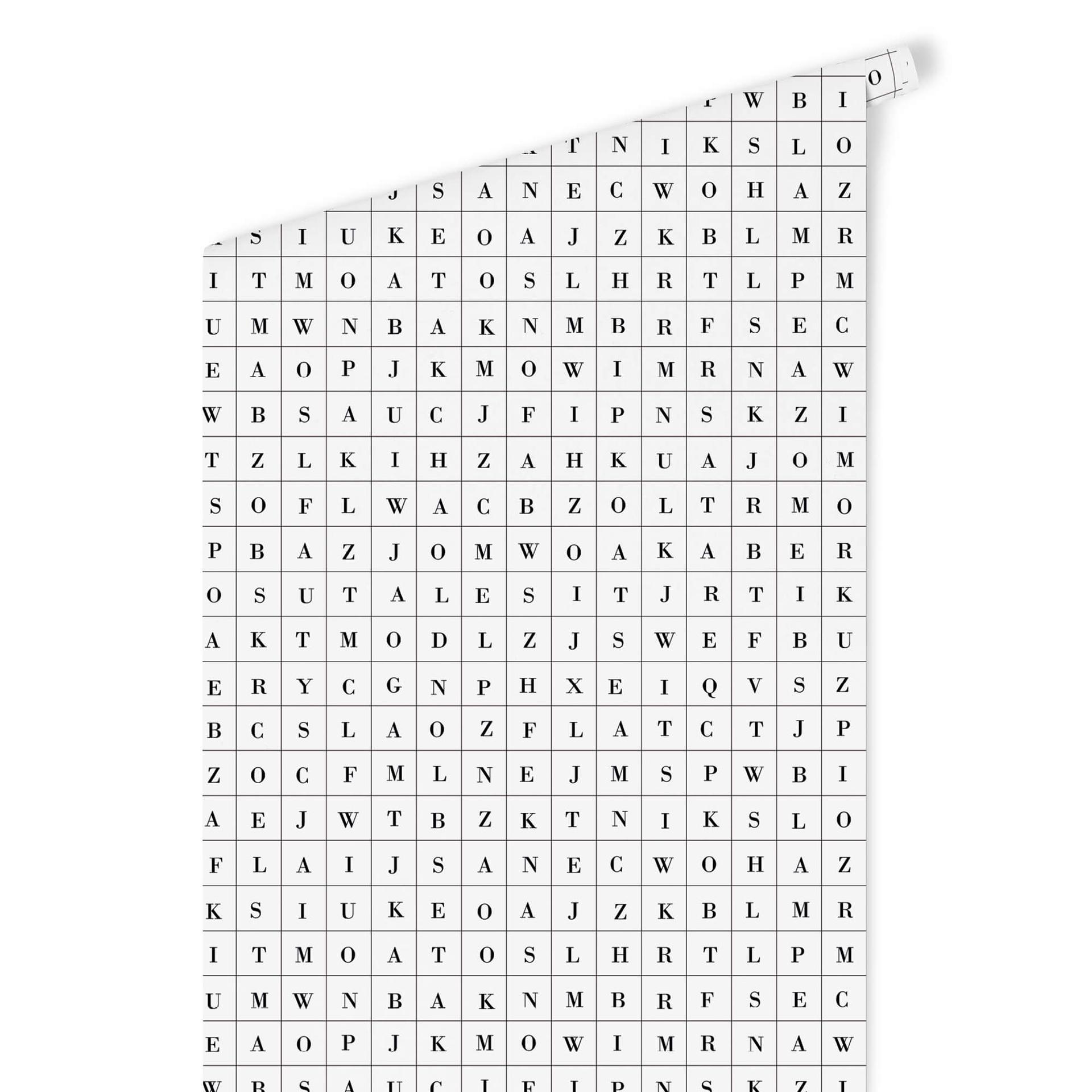 Patroonbehang woordpuzzel