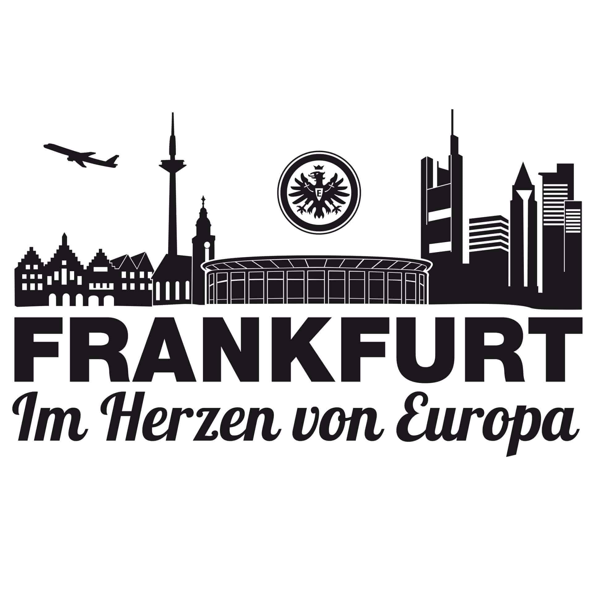 Wandtattoo Eintracht Frankfurt Skyline - Europa