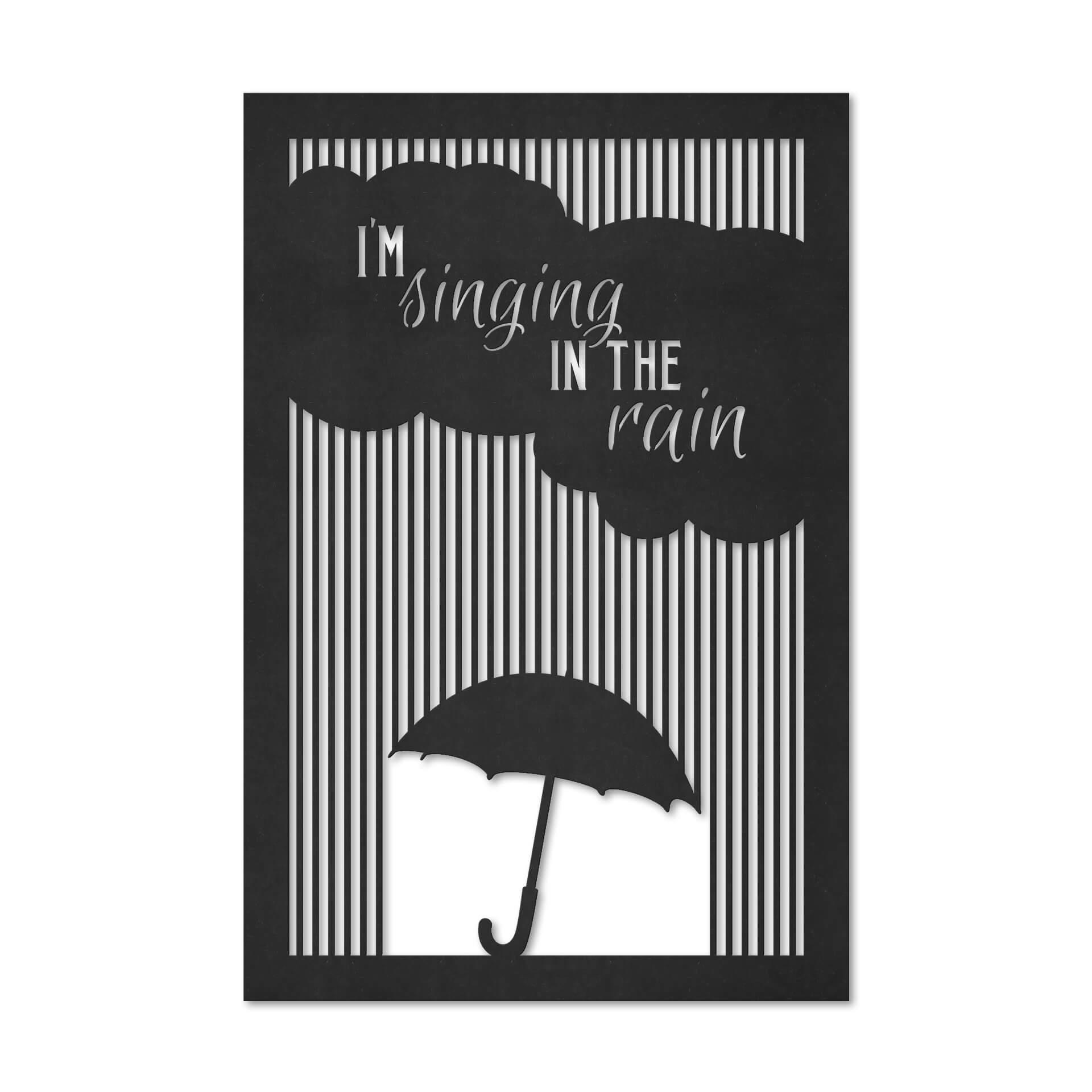 MDF - Holzdeko I'm singing in the rain
