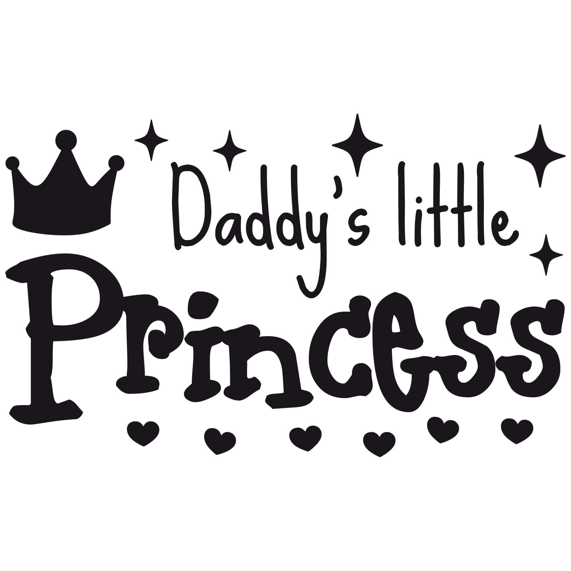 Adesivo murale - daddy's little princess