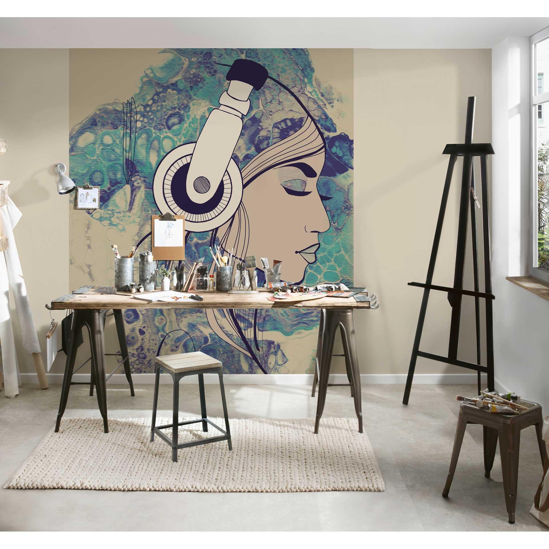 Livingwalls Fotobehang ARTist Acryl Lady