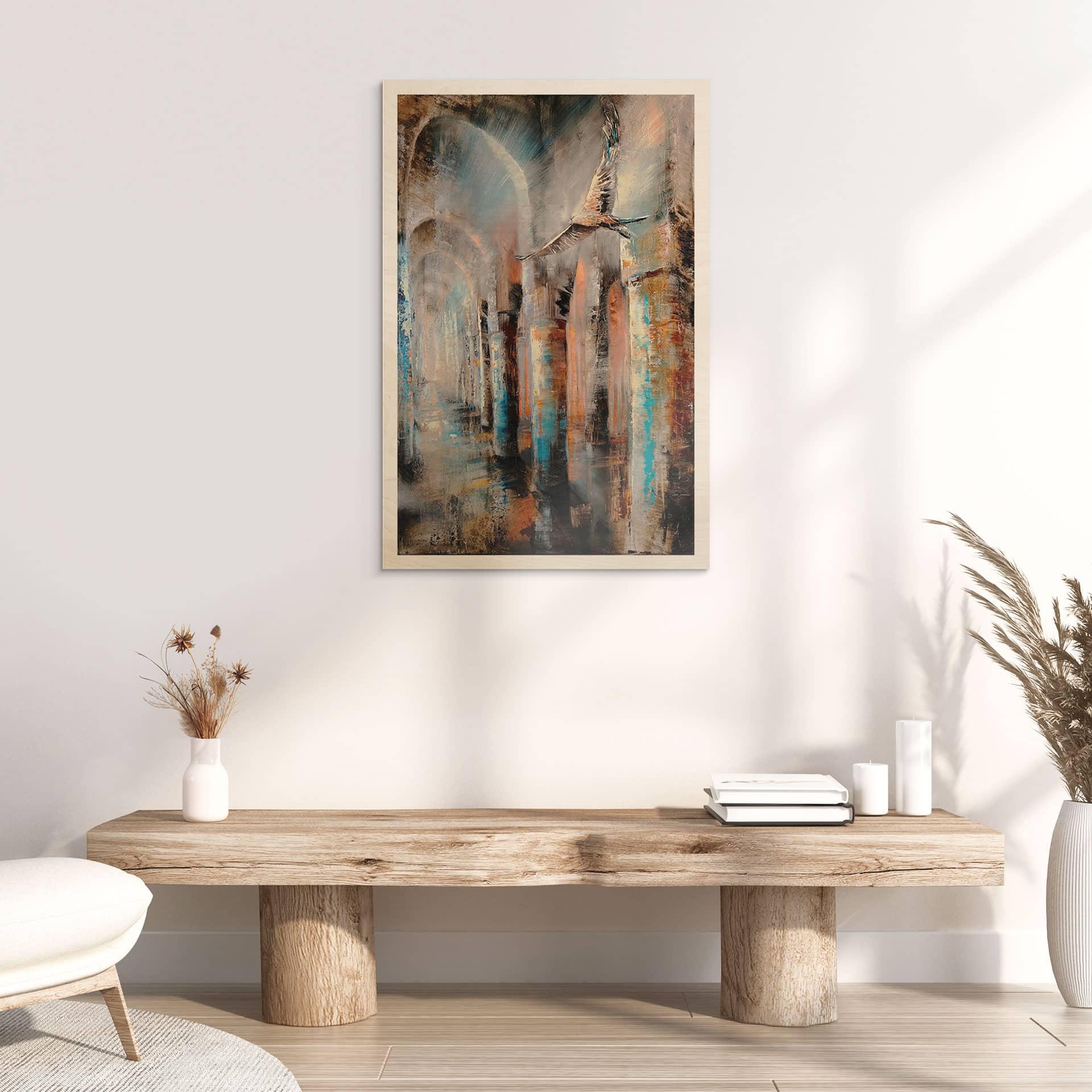 Obraz drewniany Lot przez arkady - Schmucker