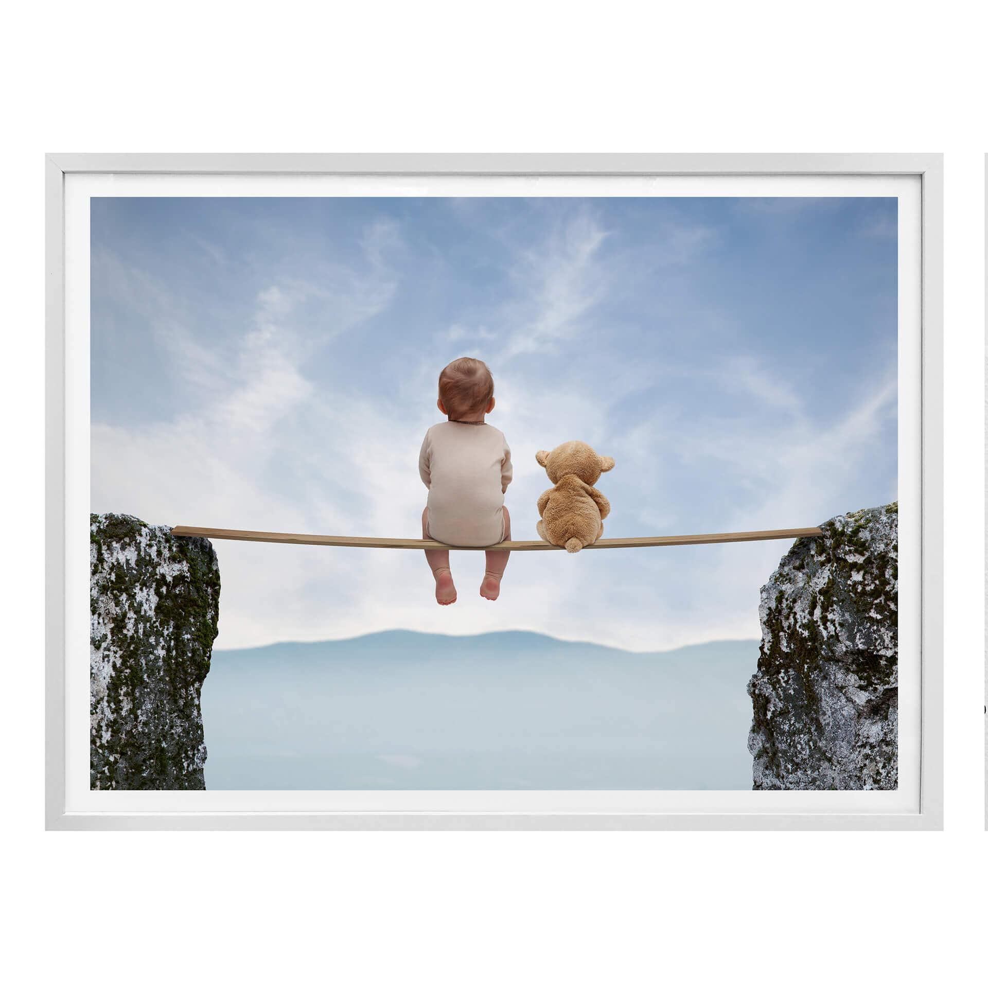 Póster Con Teddy en las montañas