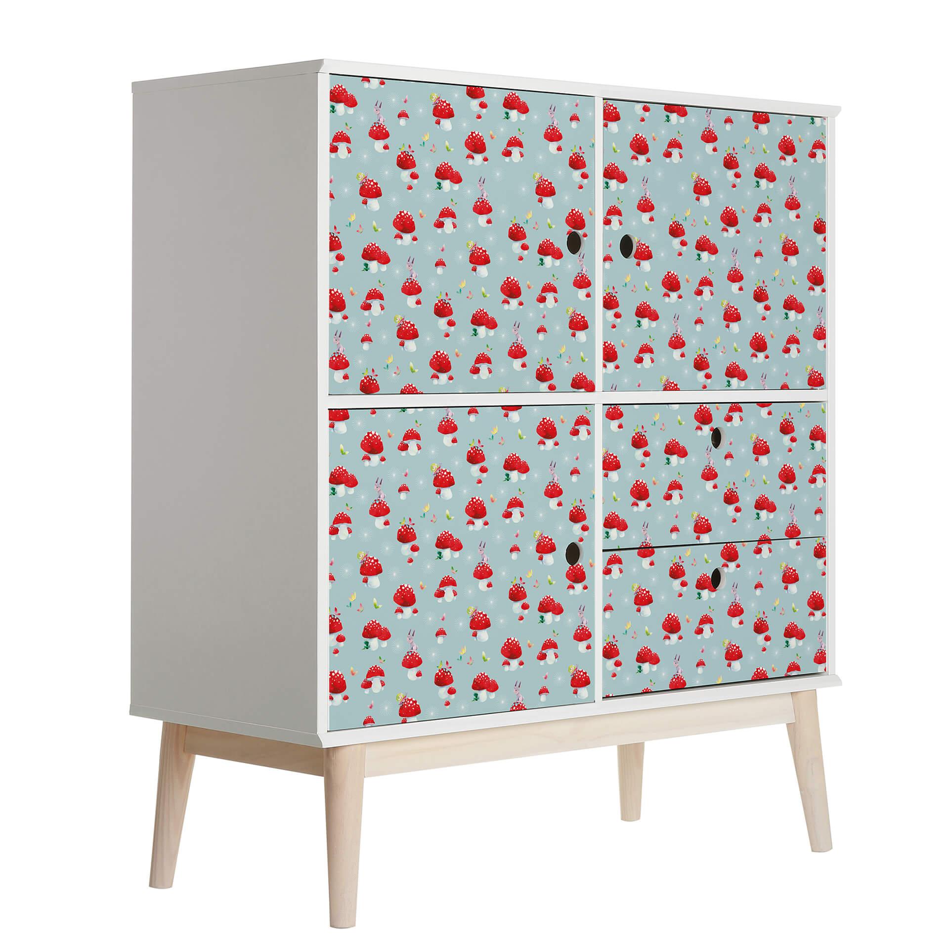 Vinilo adhesivo muebles Blanz - Setas de la suerte