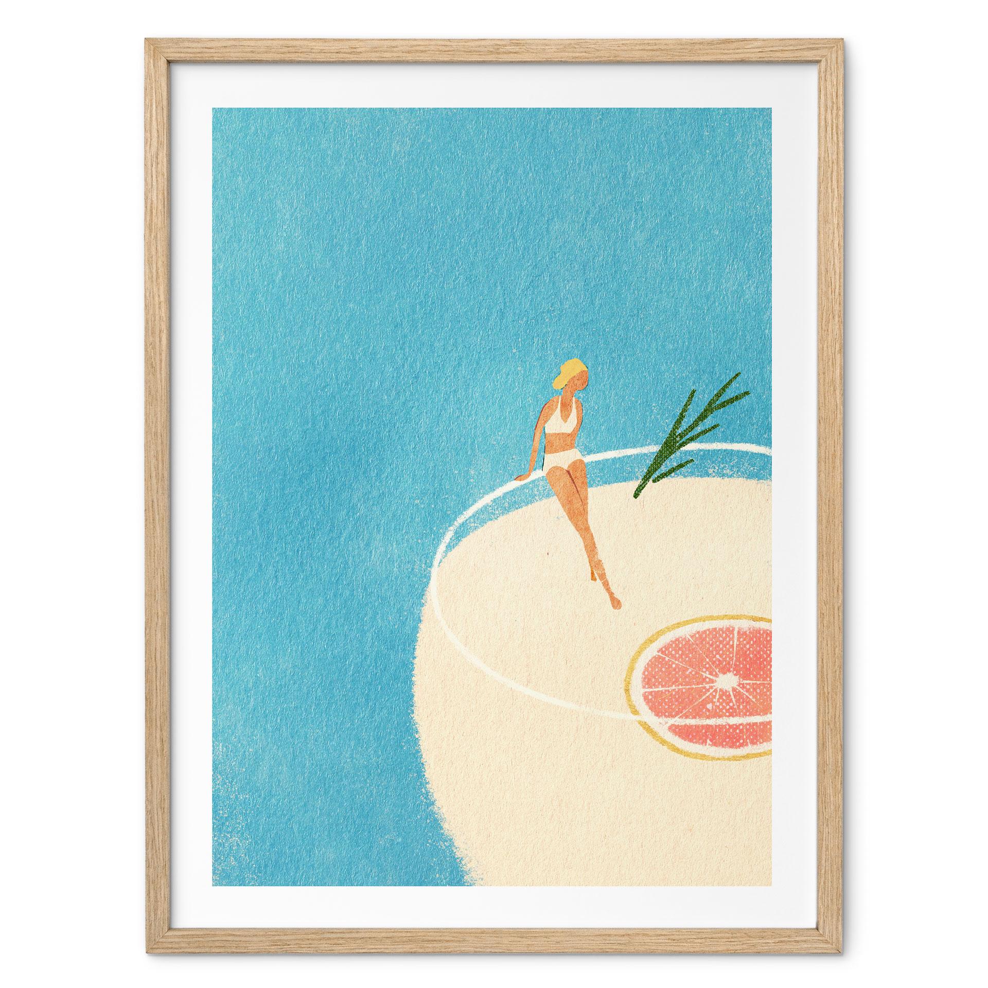 Poster Sommardrink vid poolen - Rivers