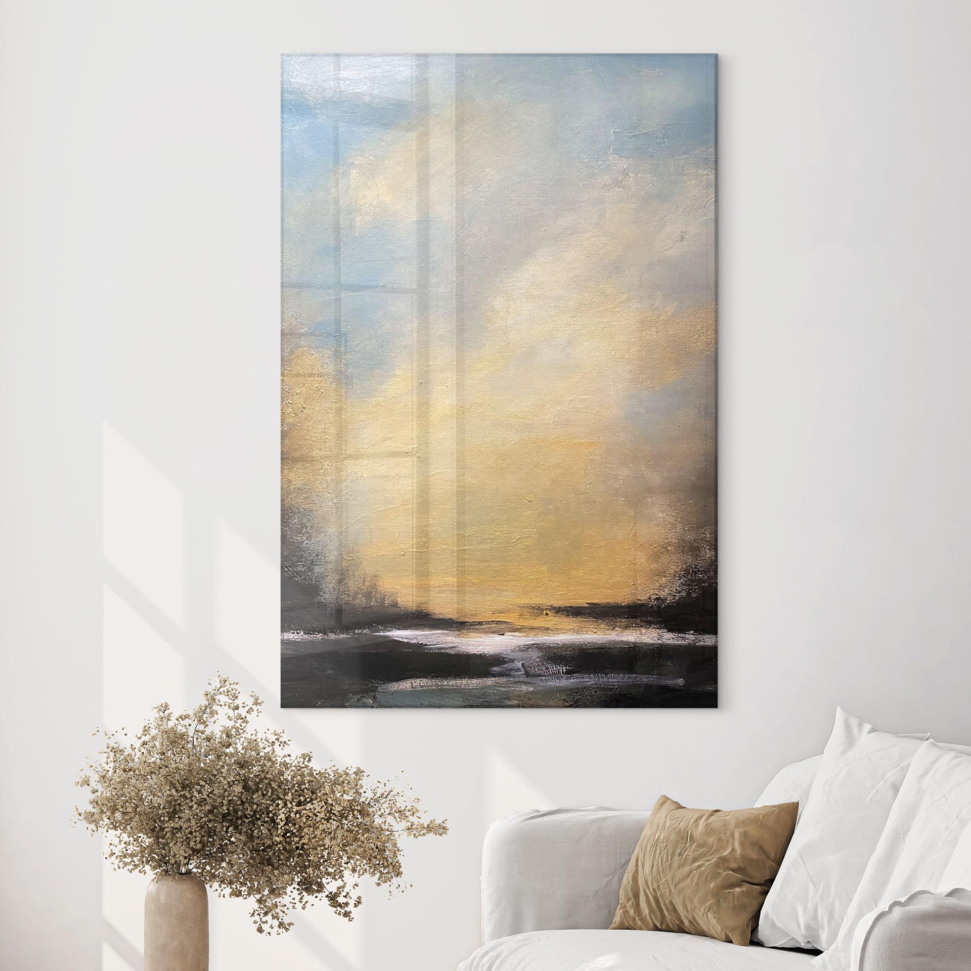 Acrylglas Gouden licht aan de avondhemel - Bergius