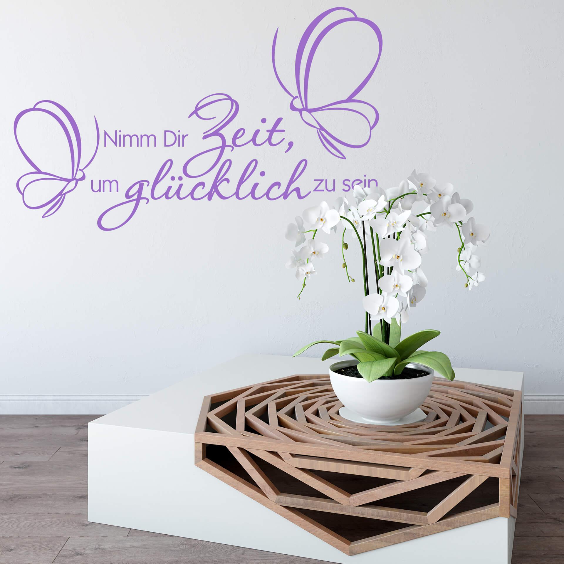 Wandtattoo - Nimm Dir Zeit um glücklich zu sein