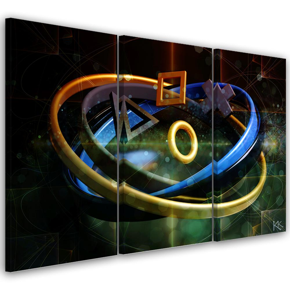 Canvas print 3 dele, knapper til controlleren