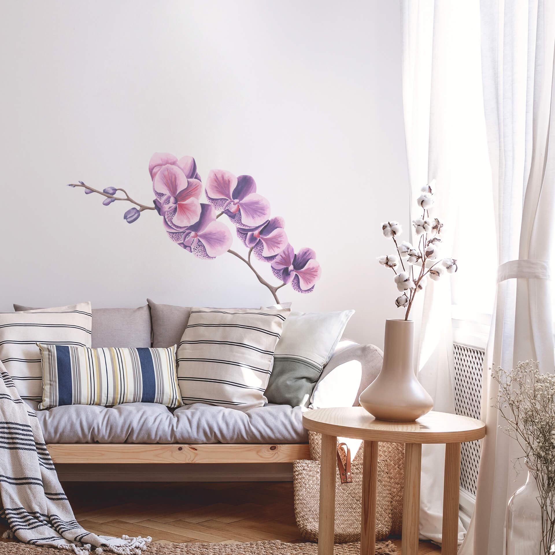 Muursticker Orchideeëntak