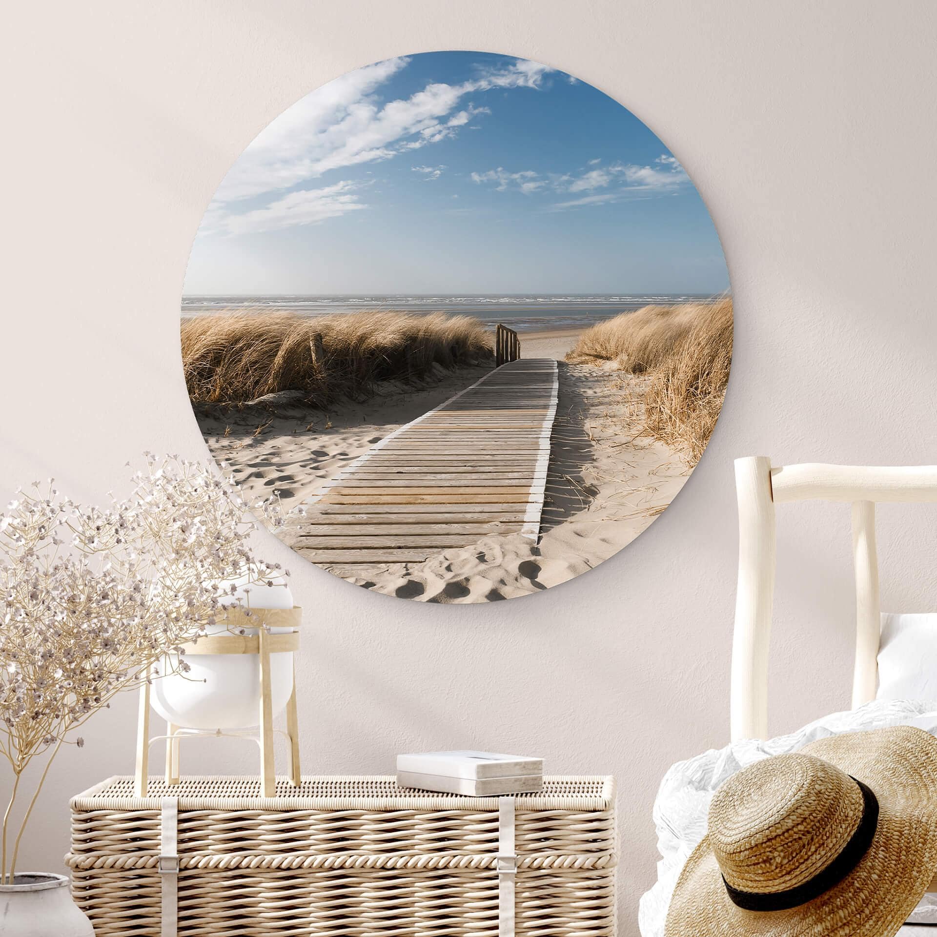 Wandbild An der Ostsee - Alu-Dibond Rund