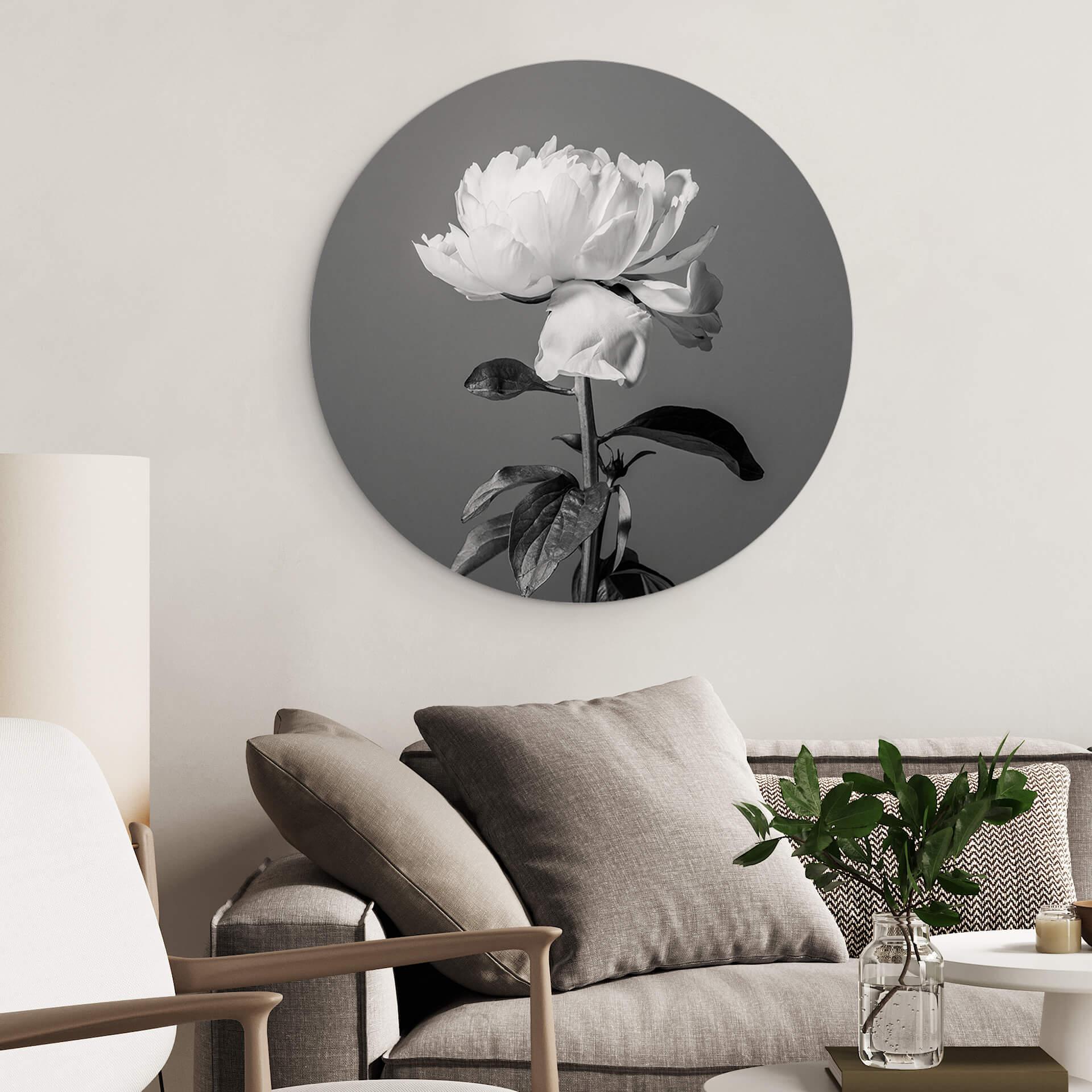 Wandcirkel 1X Studio - Zwart Witte Rozen