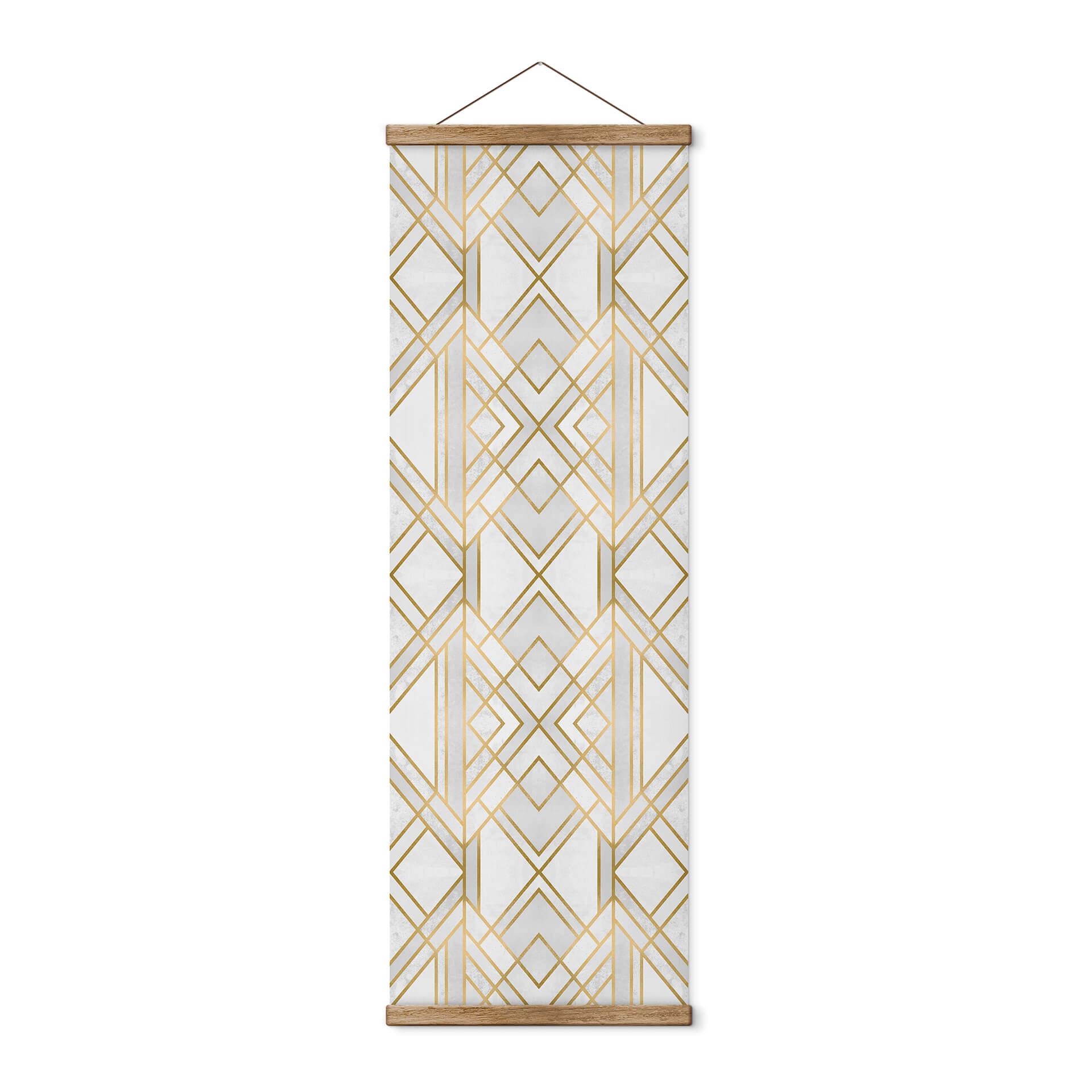 Tekstil plakat Fredriksson - Golden Geometry - Panorama