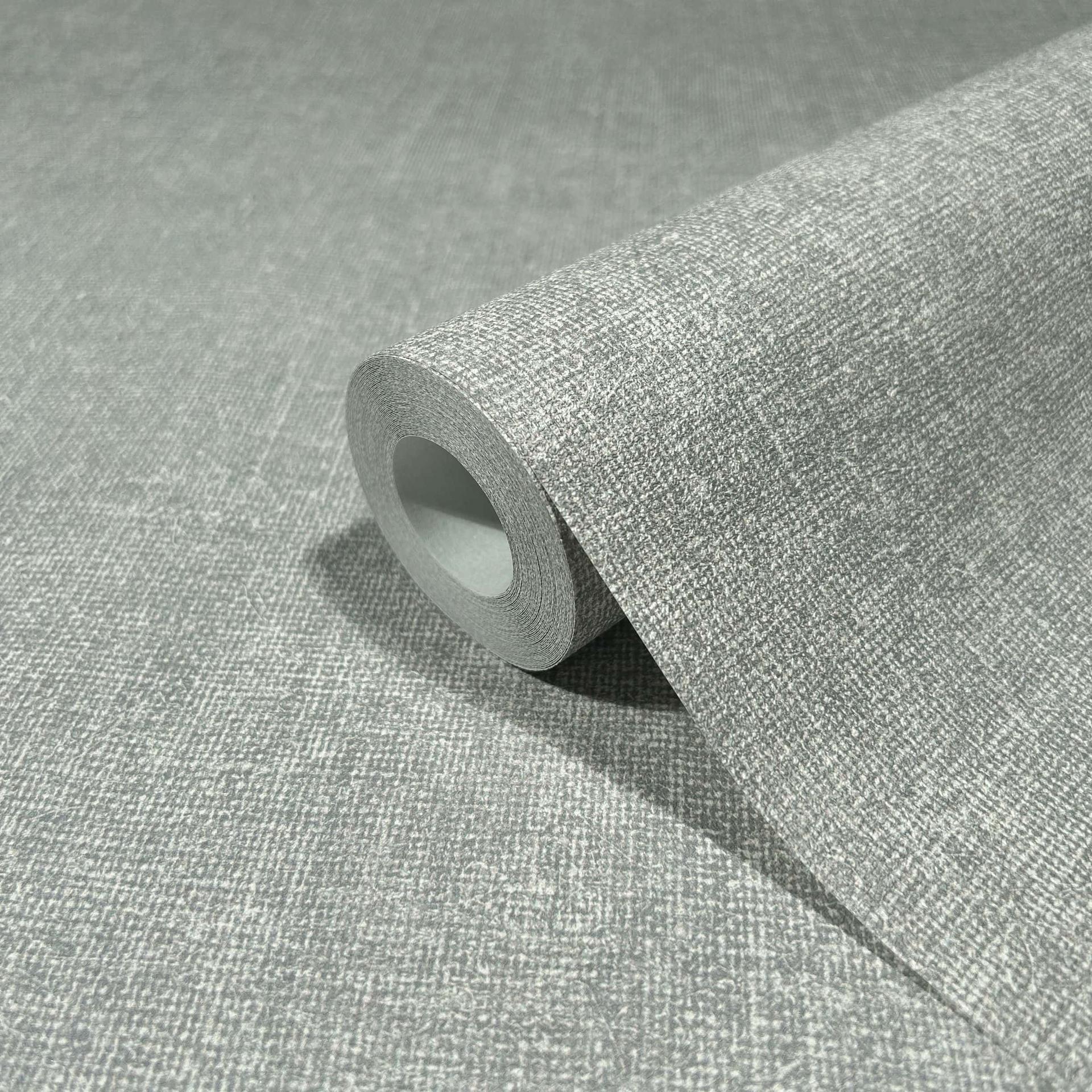 Non-woven tapet i moderne tekstureret ensfarvet grøn, grå ensfarvet
