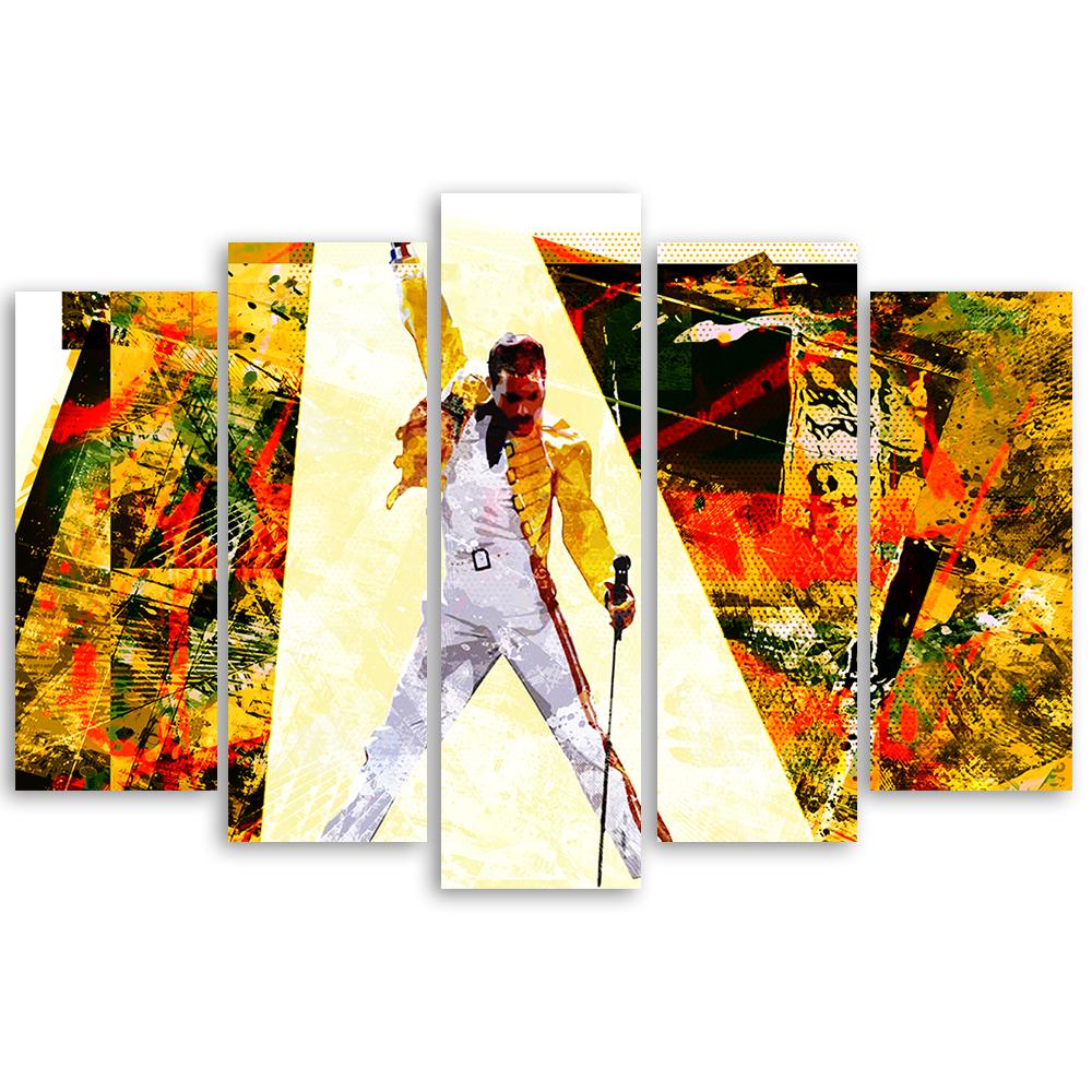 Lærredstryk 5 styk, Freddie Mercury