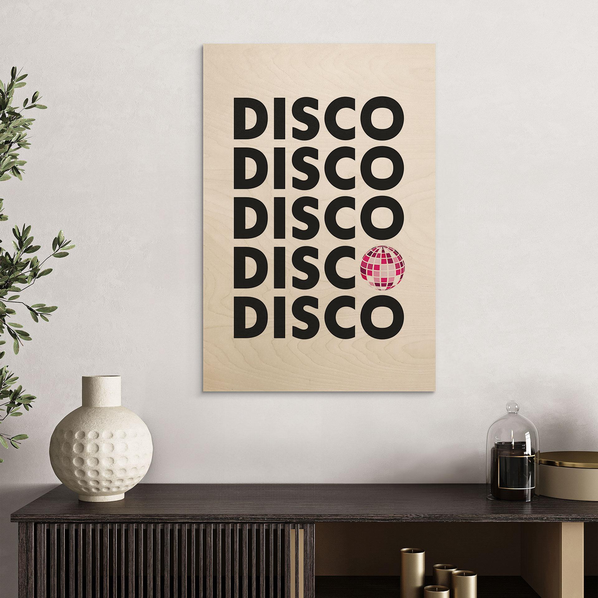 Billede af træ Retro Disco Vibes Typografi - Kerr-Dineen