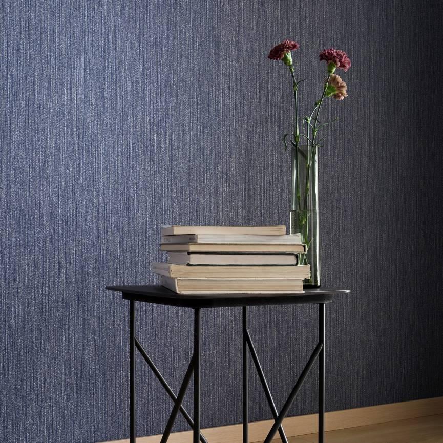 behang SCHÖNER-WOHNEN vliesbehang, structuurbehang blauw