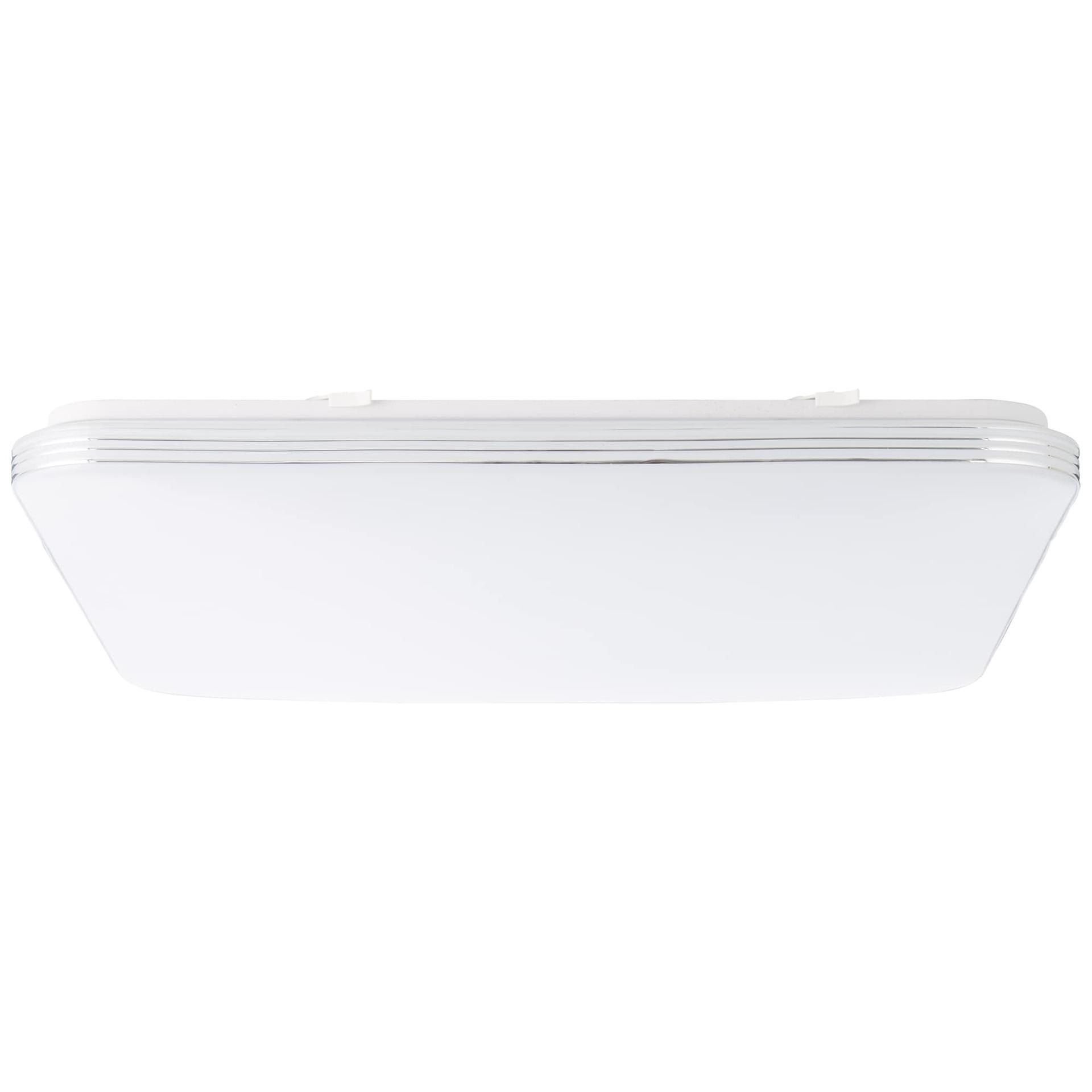 Wand- und Deckenleuchte Amelie, silber, weiß, 54 x 54 cm, Deckenlampe