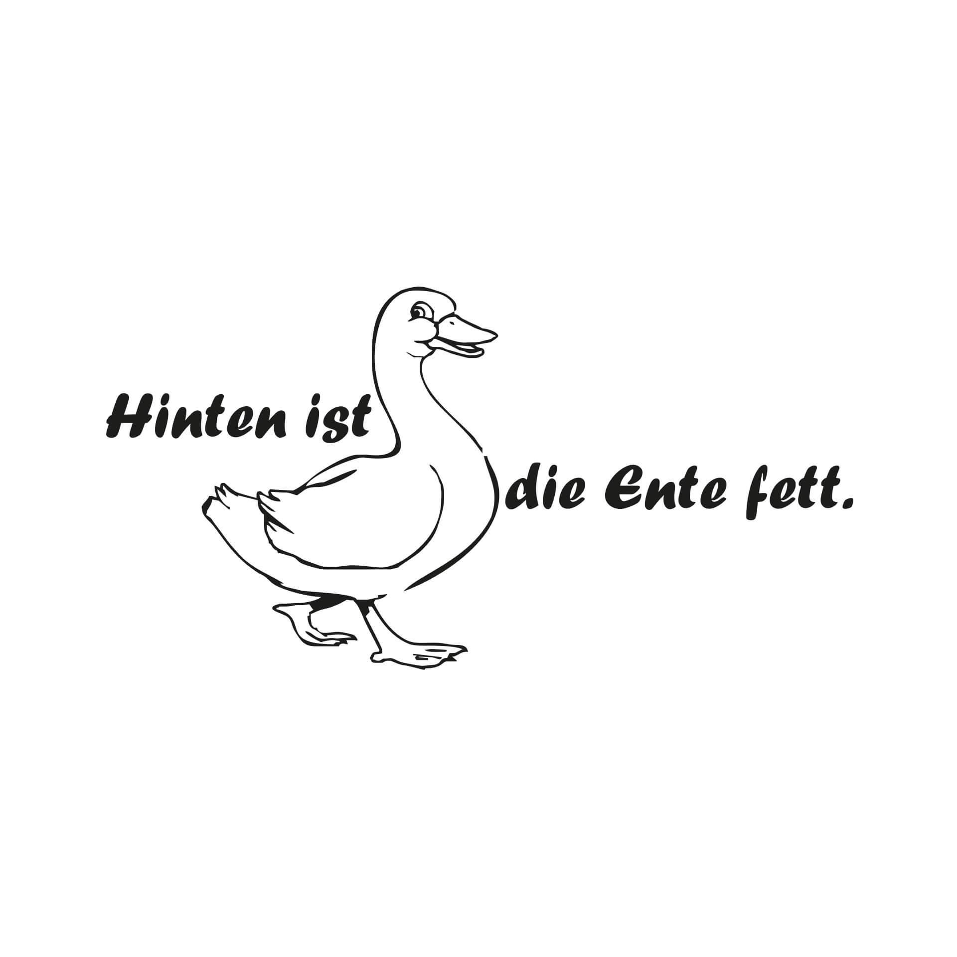 Wandtattoo Fette Ente
