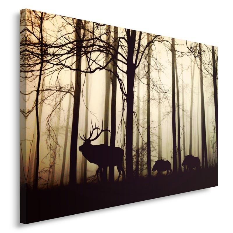 Canvasbillede, dyr i skoven