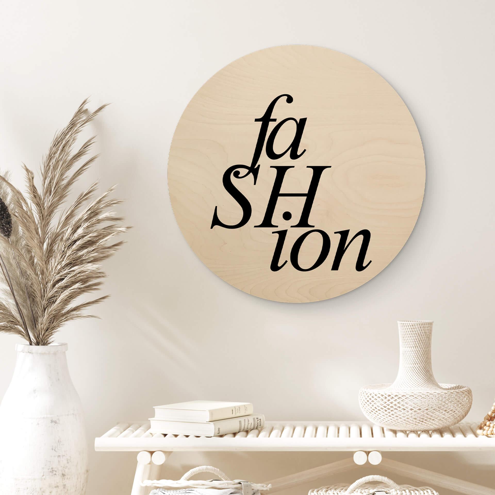 Cuadro de madera Fashion 01 - Redondo