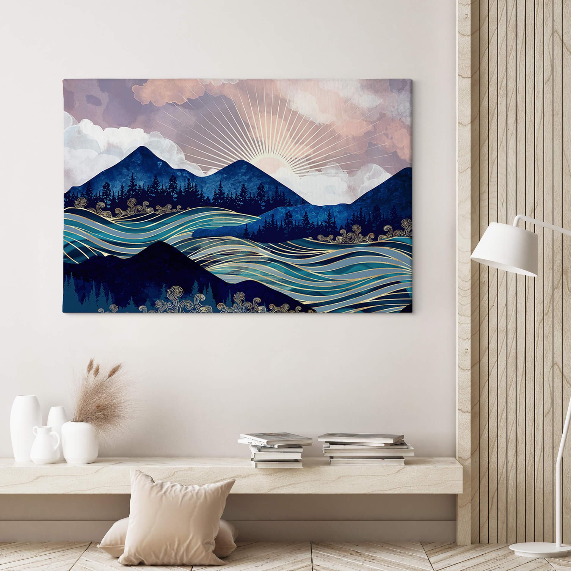 Canvas SpaceFrog Designs - Striped Lake