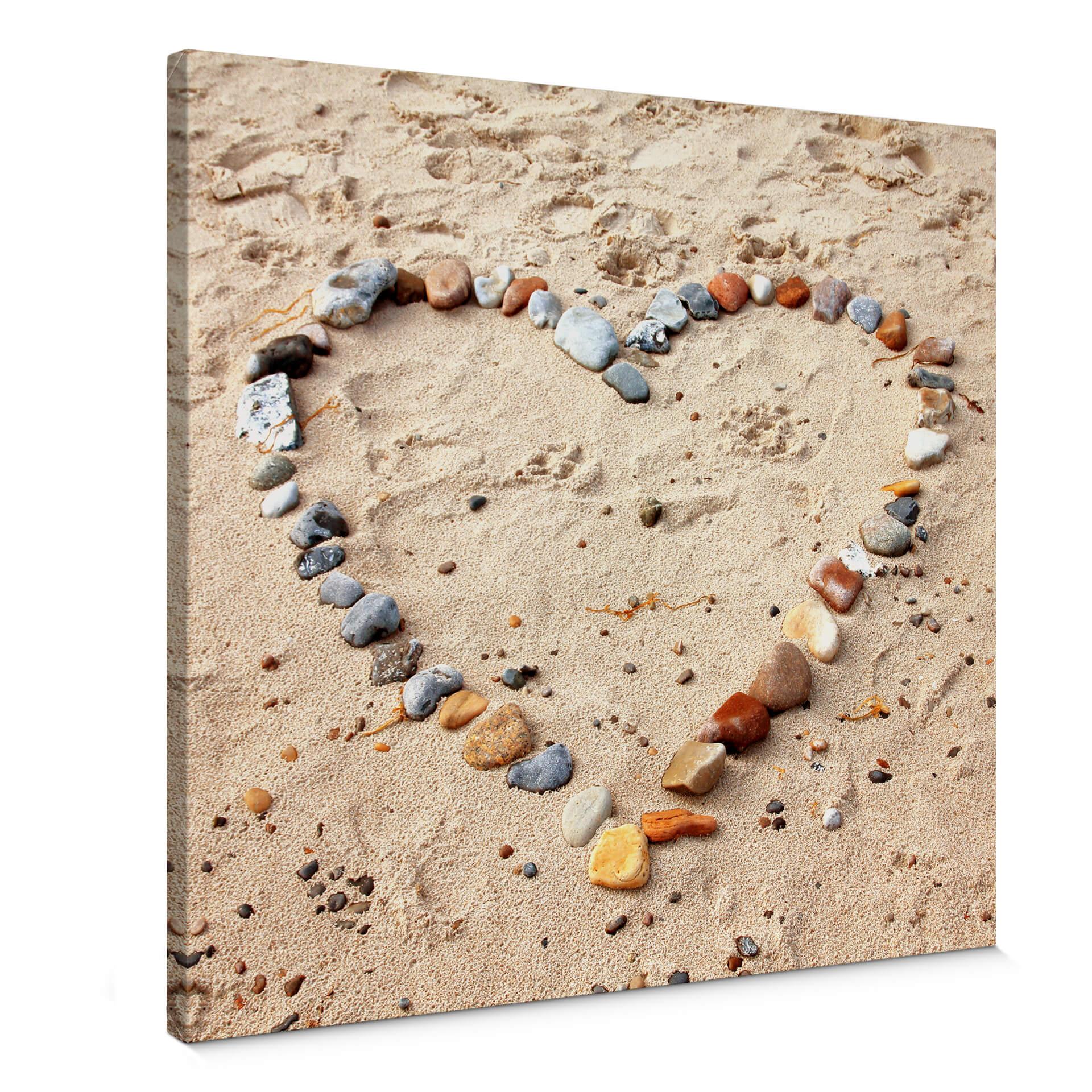 Lienzo playa del amor - cuadrado