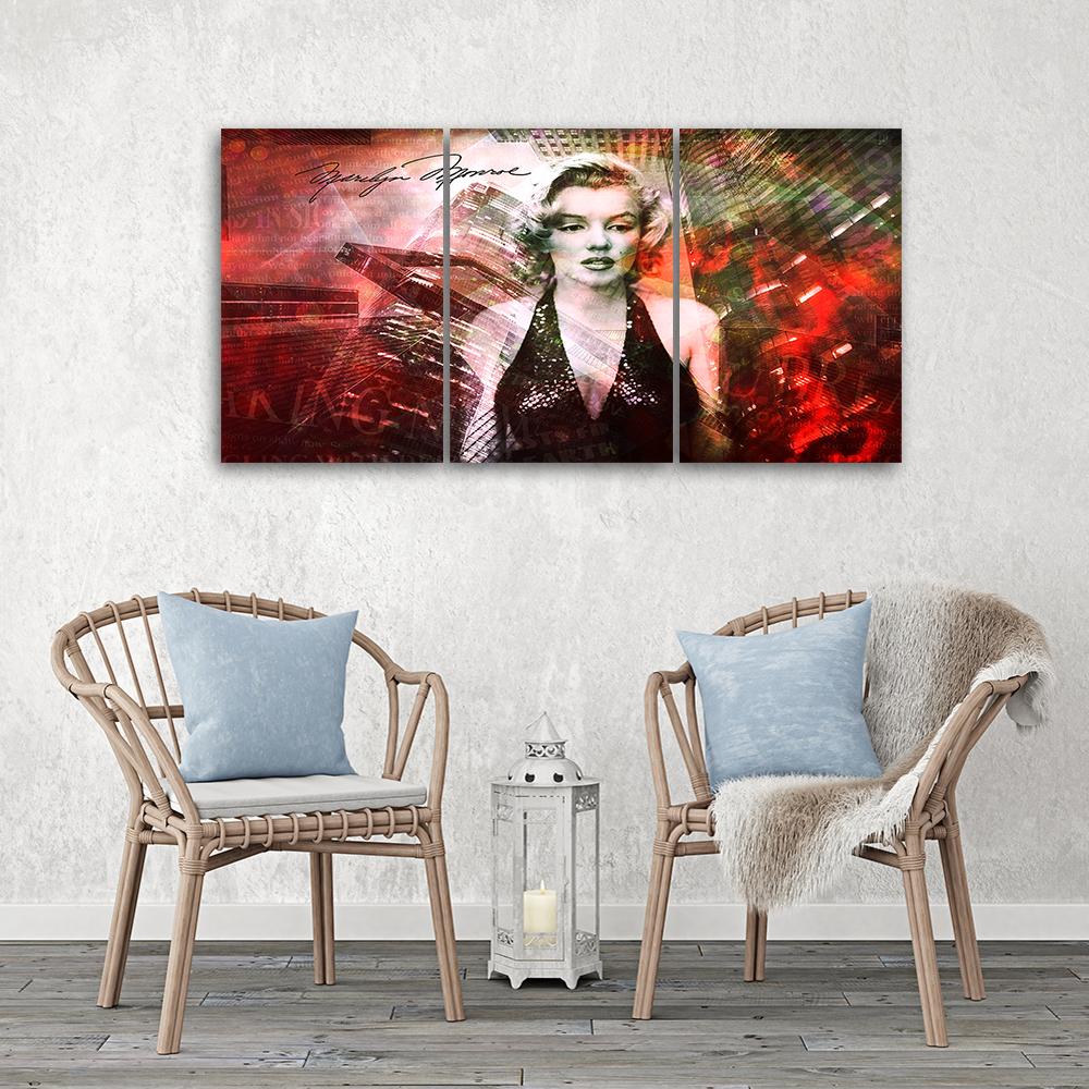 3-delt lærredstryk, Marilyn Monroe