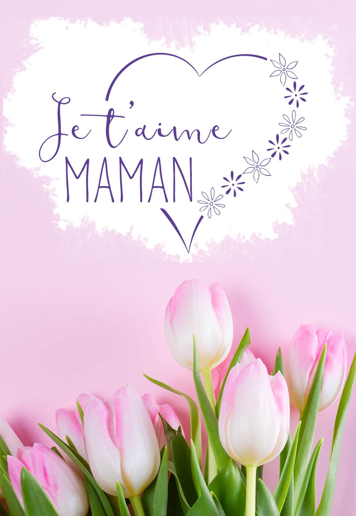 Gutschein Muttertag rosa Tulpen