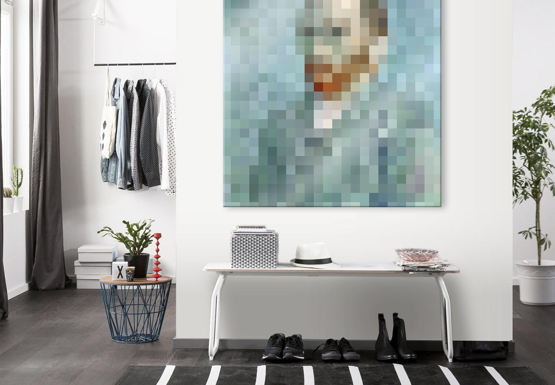 Acrylglas Pixelart Van Gogh - Zelfportret