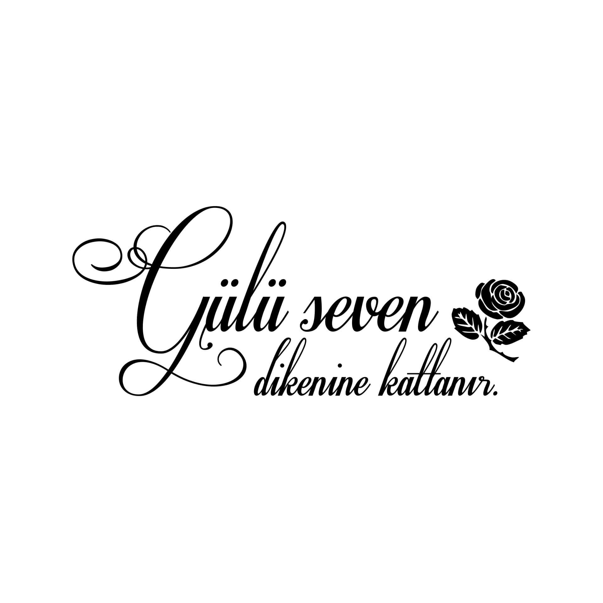 Wandtattoo Gülü seven dikenine katlanir