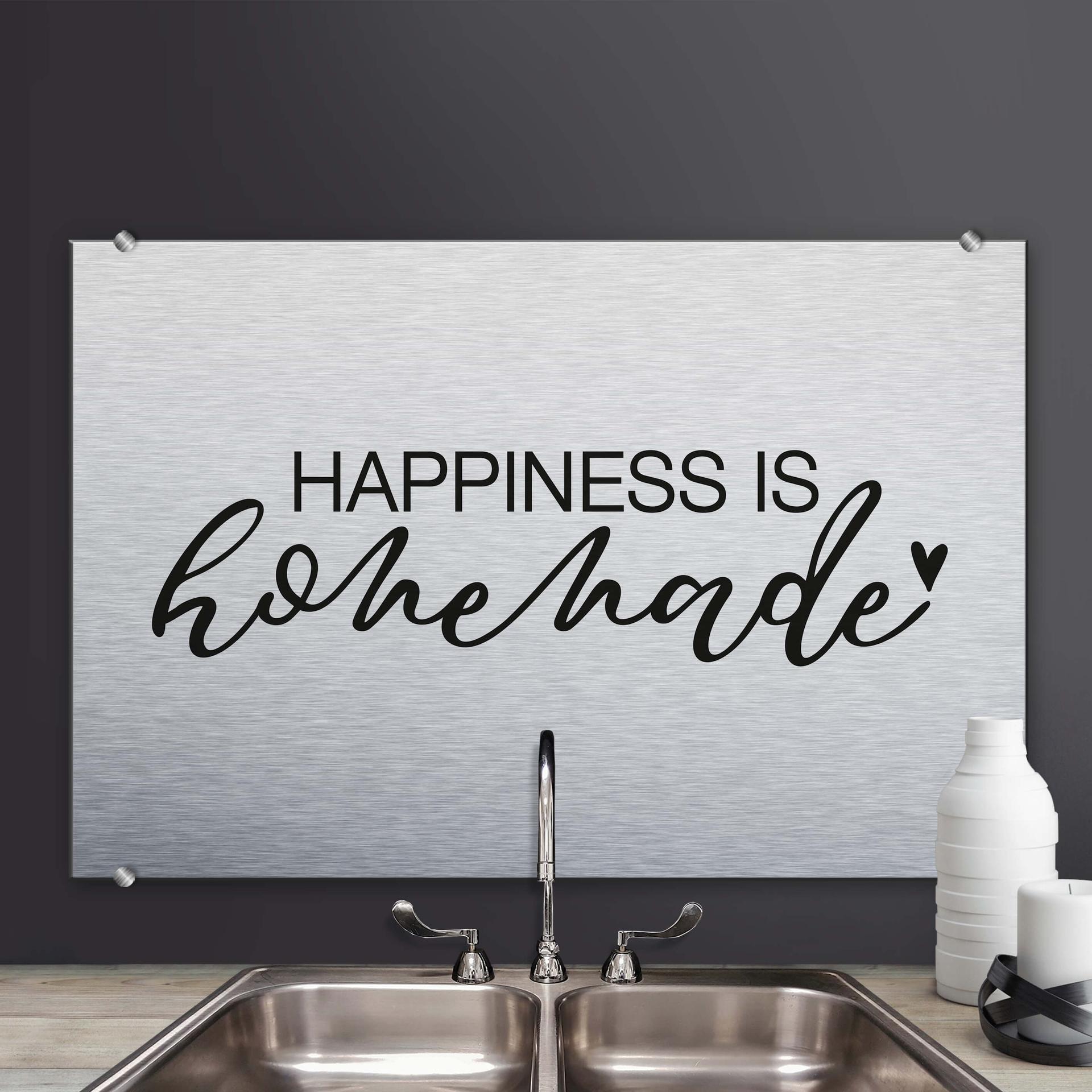 Stænkplade - Happiness is homemade - AluDibond