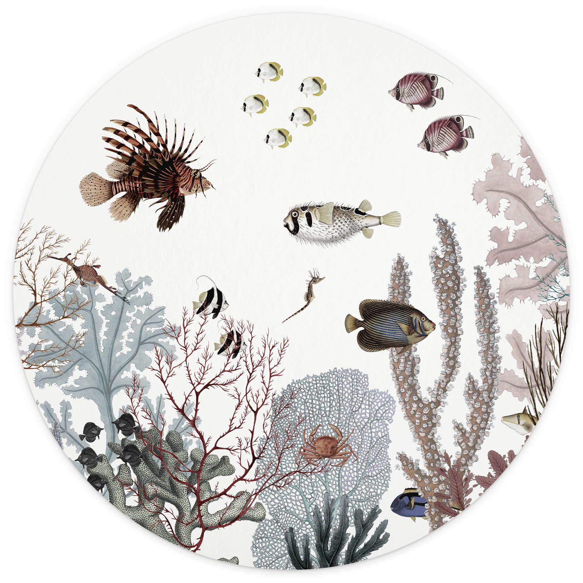 Behangcirkel Sir Edward - Roaring Reef - vliesbehang/zelfklevend vliesbehang