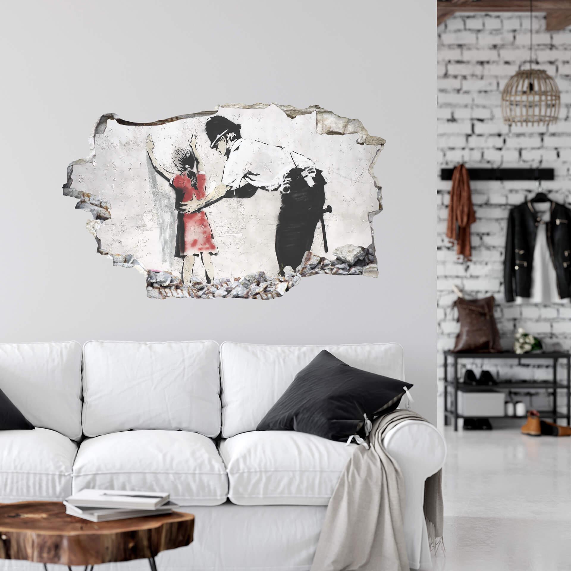 Adesivo 3D Banksy - Perquisizione