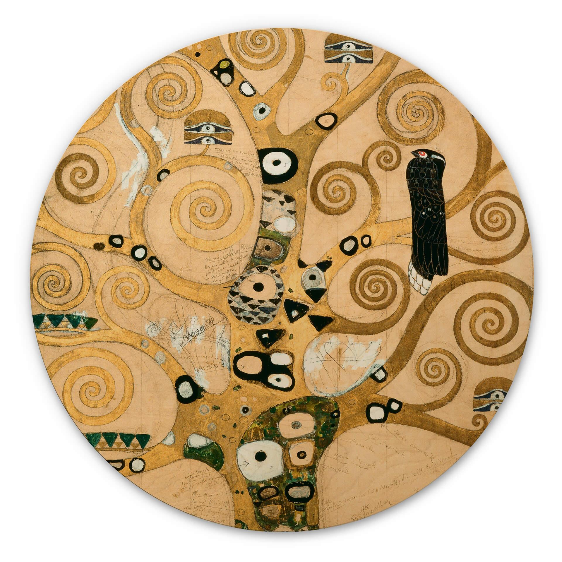 Billede af træ Klimt - Livets træ - Rundt