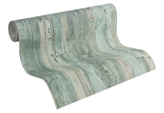 A.S. Création tapet Decoworld Pastelturkis, Beige, Grå