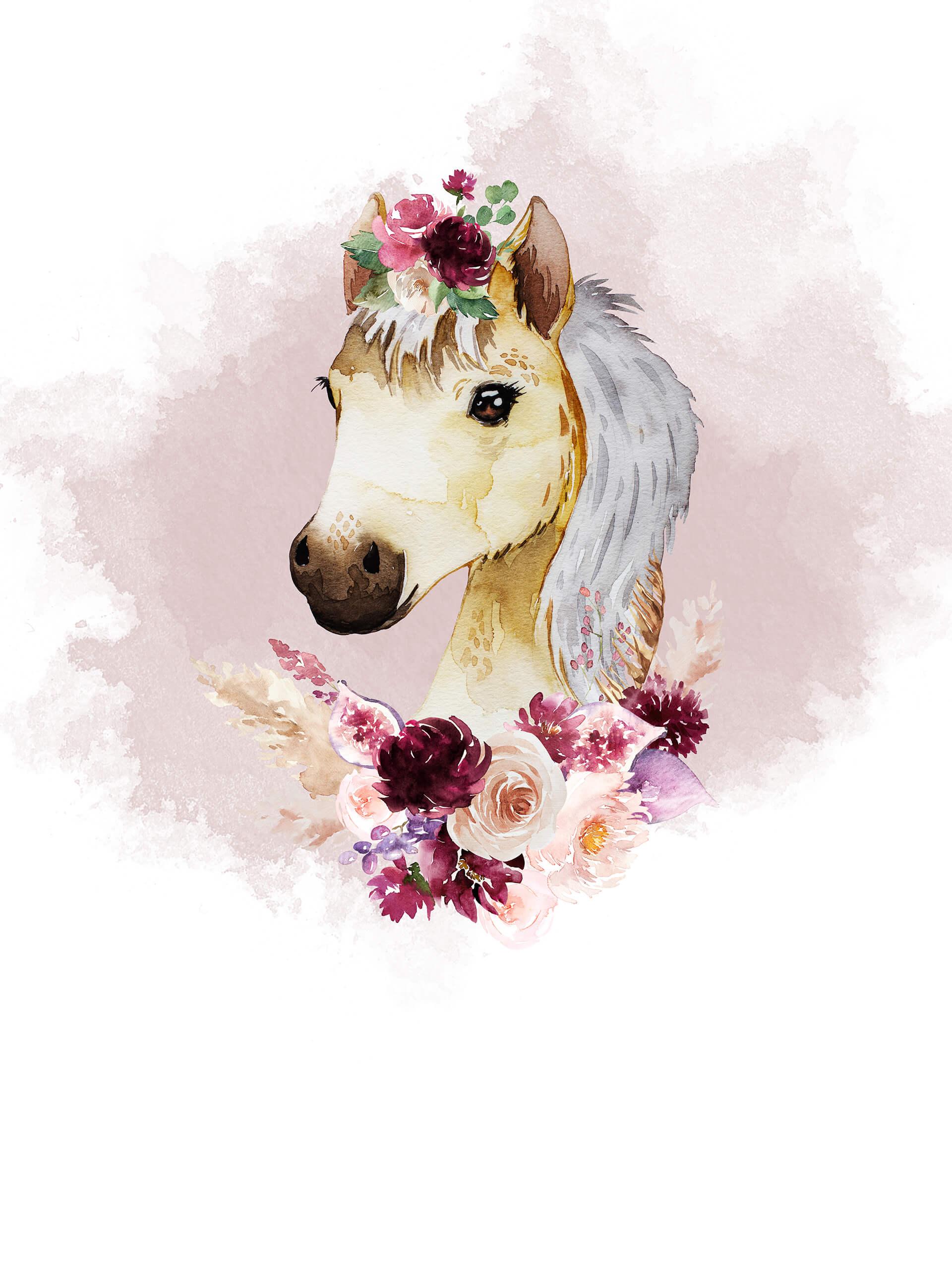 Poster Pony + Gepersonaliseerde Tekst