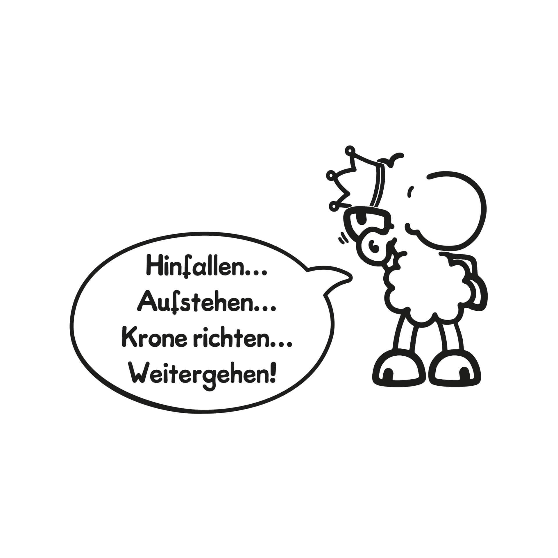 Wandtattoo sheepworld Worthelden Krone richten