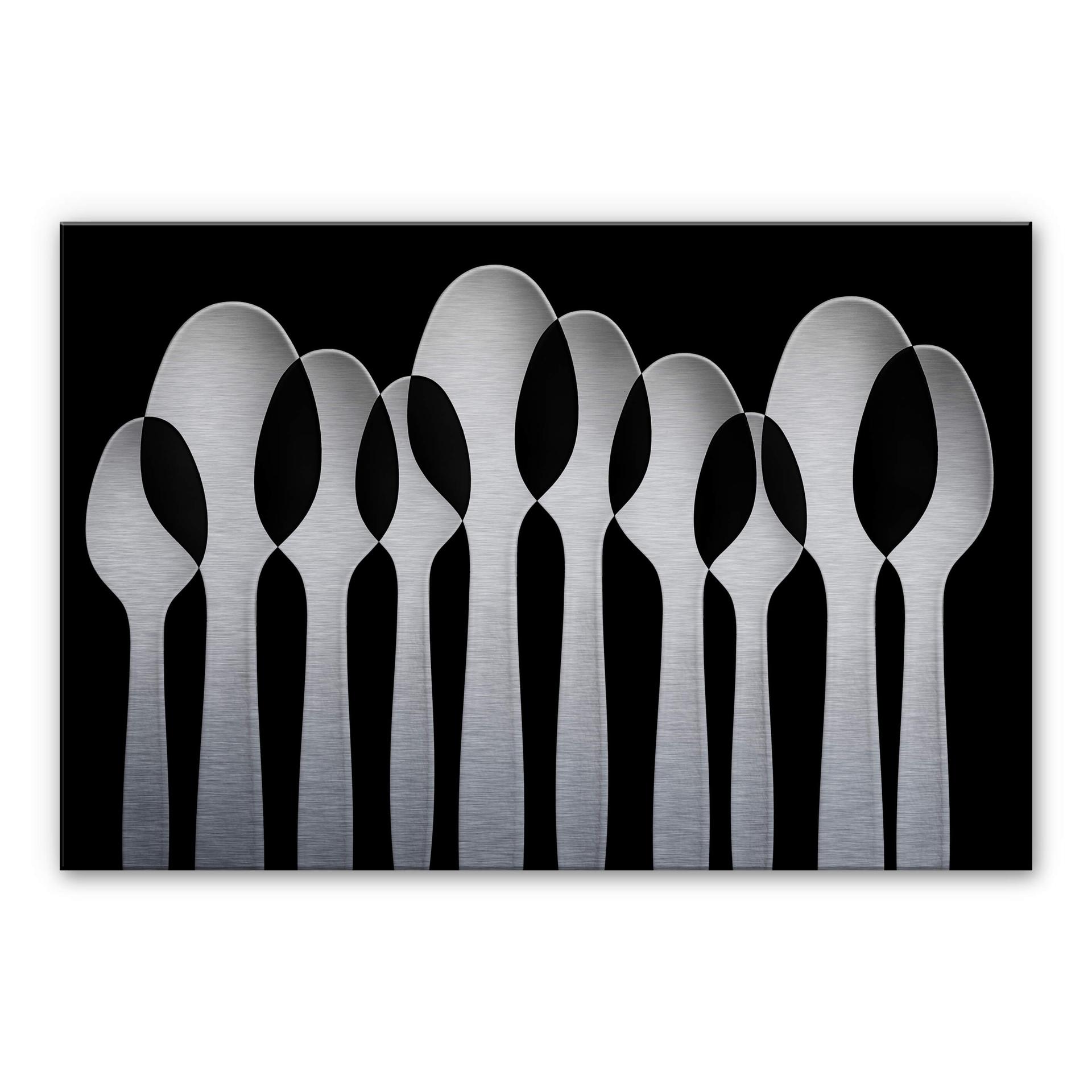 Alu-Dibond zilver Hammer - Spoon Forest