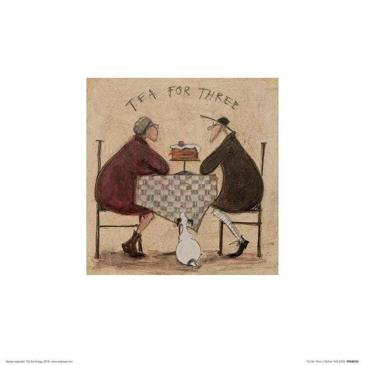 Plakat Sam Toft - Tea for Three II kunsttryk, Sam Toft (40 x 40 cm)