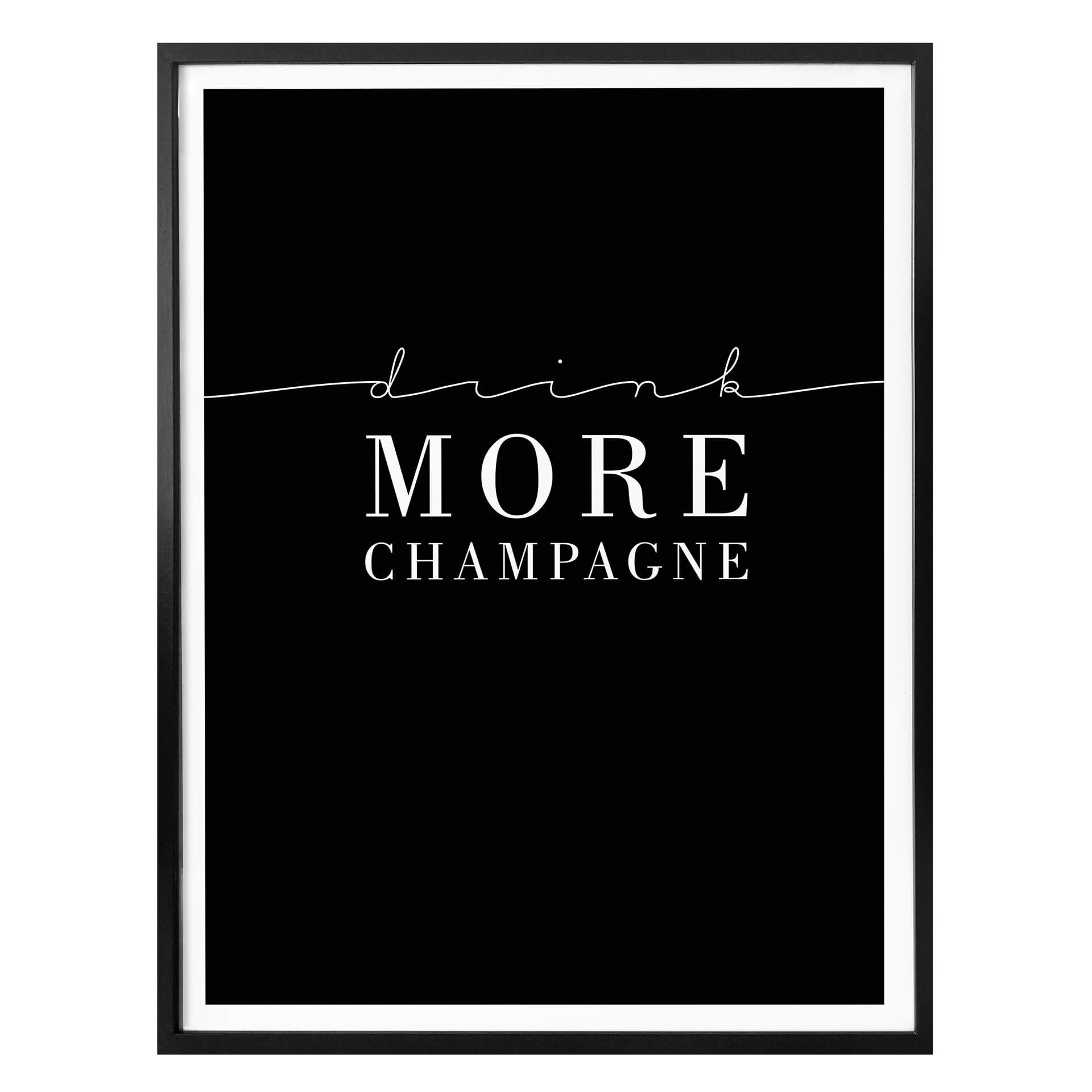 Póster Beber más champán