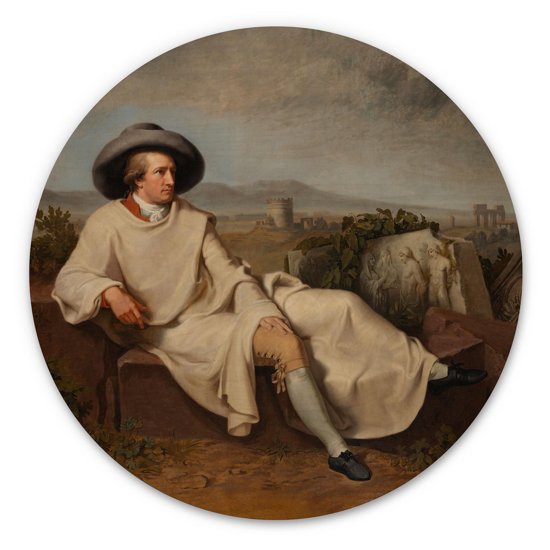 Billede af træ Tischbein - Goethe i den romerske Campagna - Rund