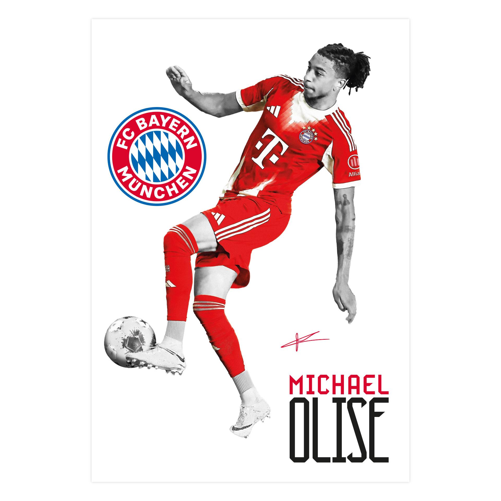 Adesivo murale del giocatore del FC Bayern Michael Olise 2025/26