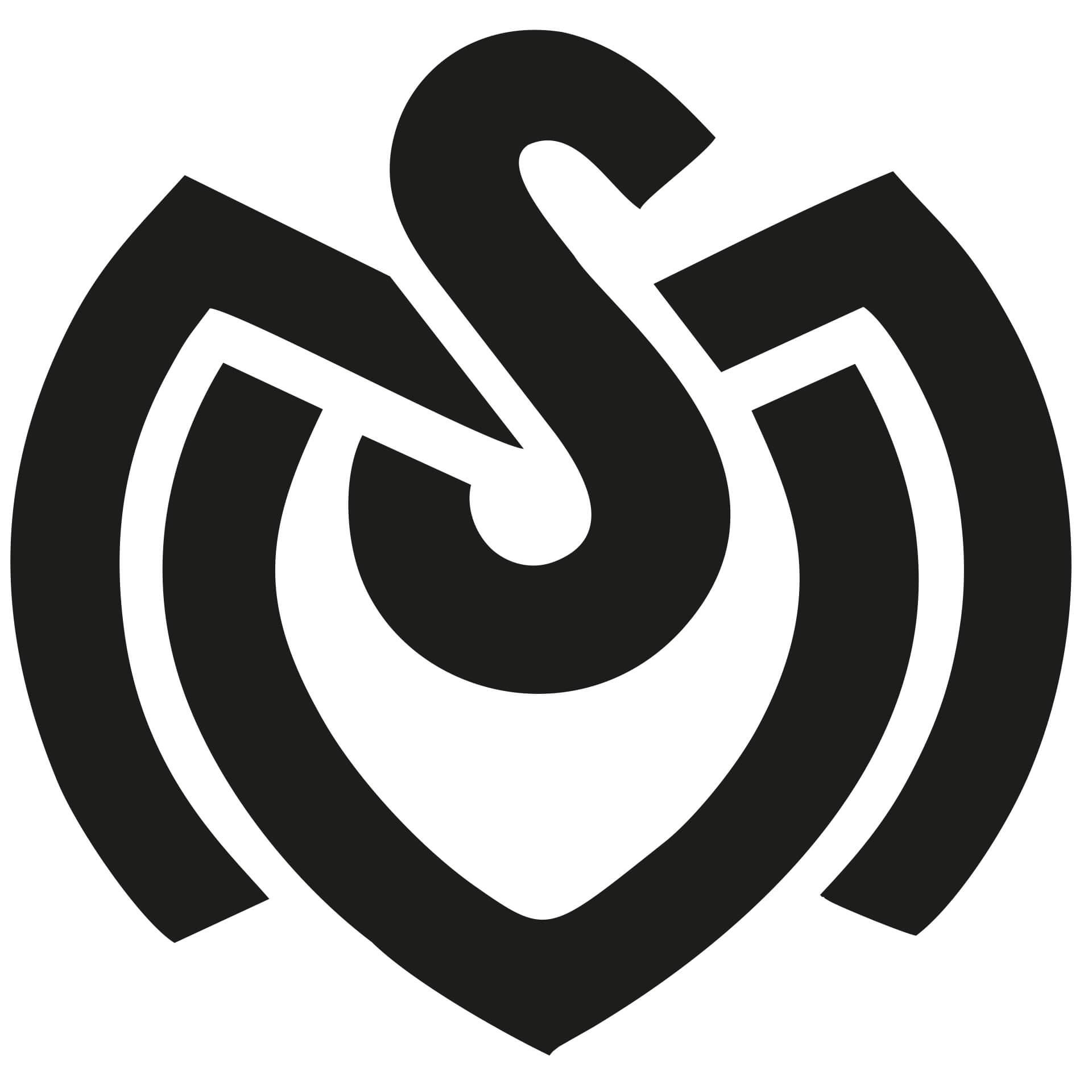 Wandtattoo MSV Duisburg Retro Logo einfarbig