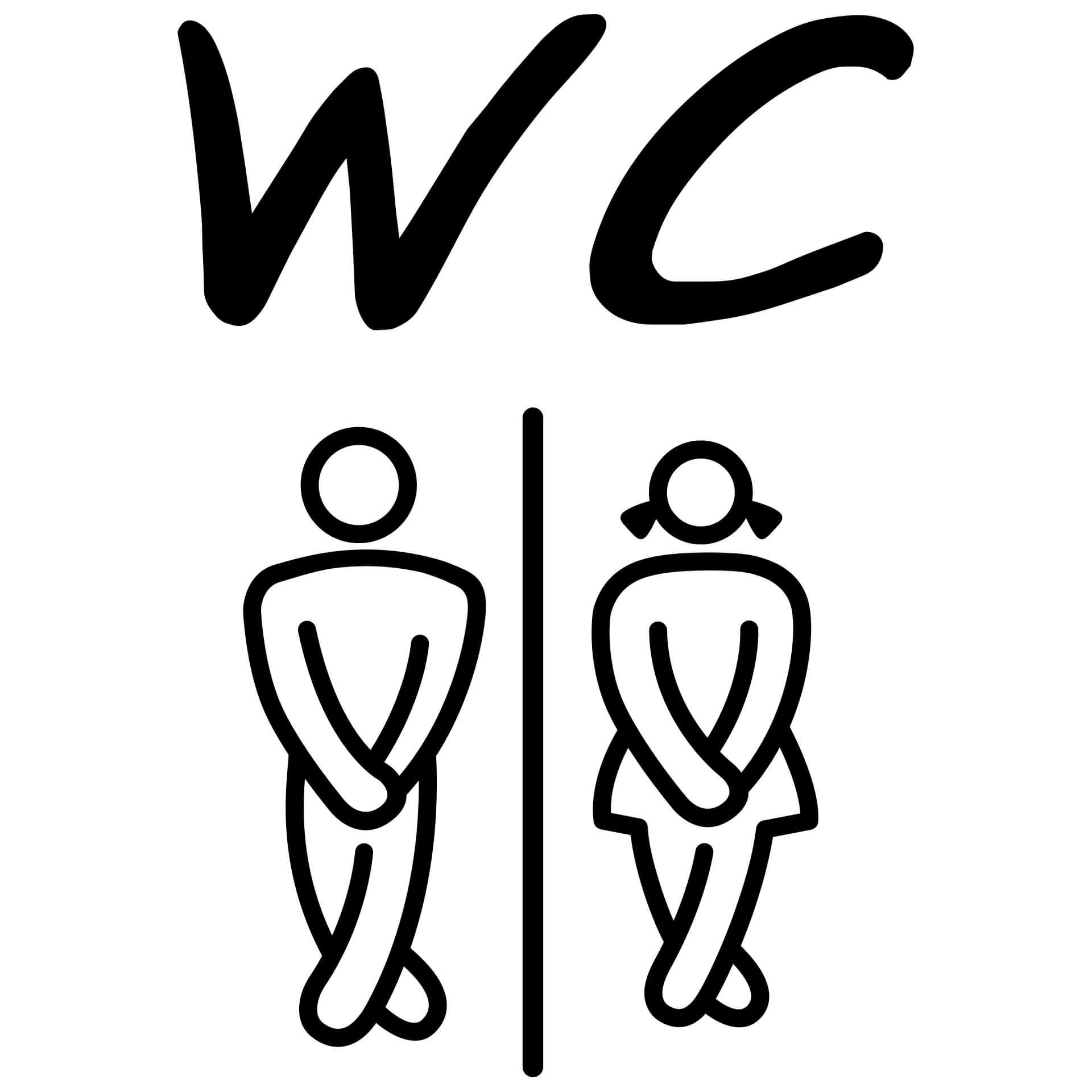 Wandtattoo WC