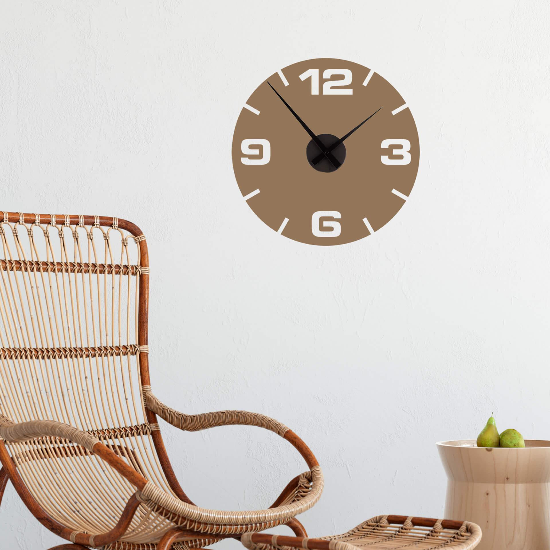 Adesivo murale + Orologio Ø 44 cm