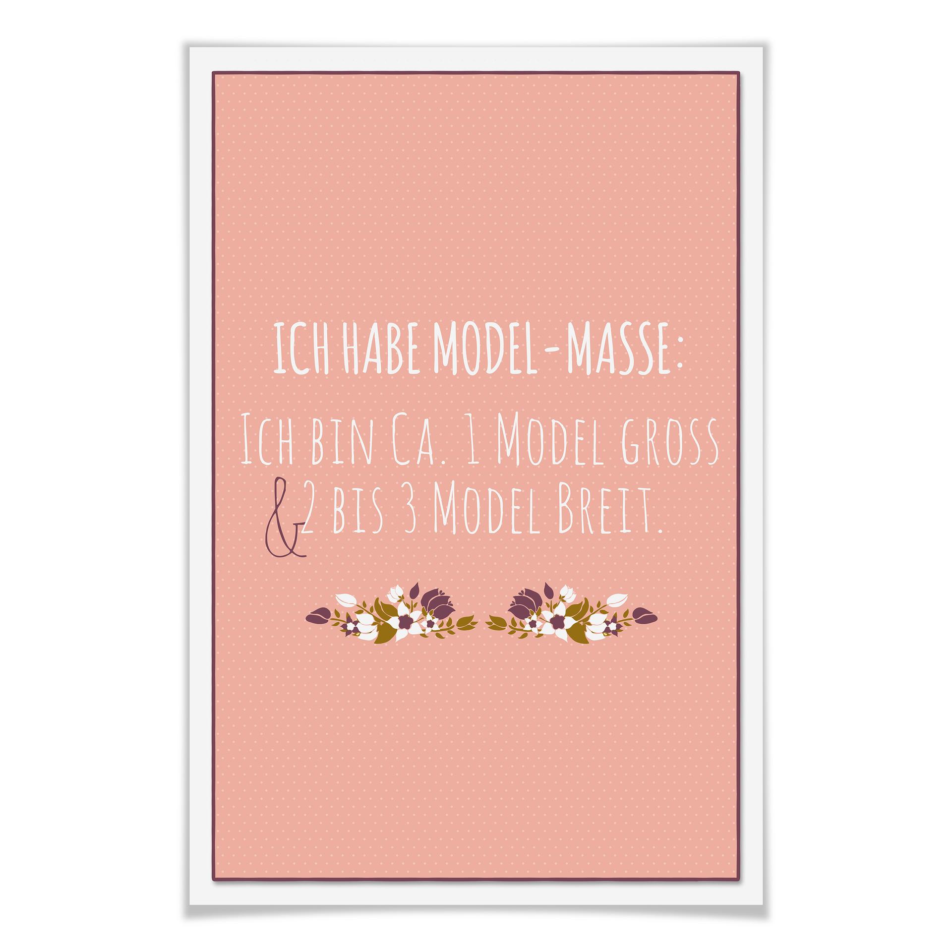 Poster Ich habe Modelmaße...