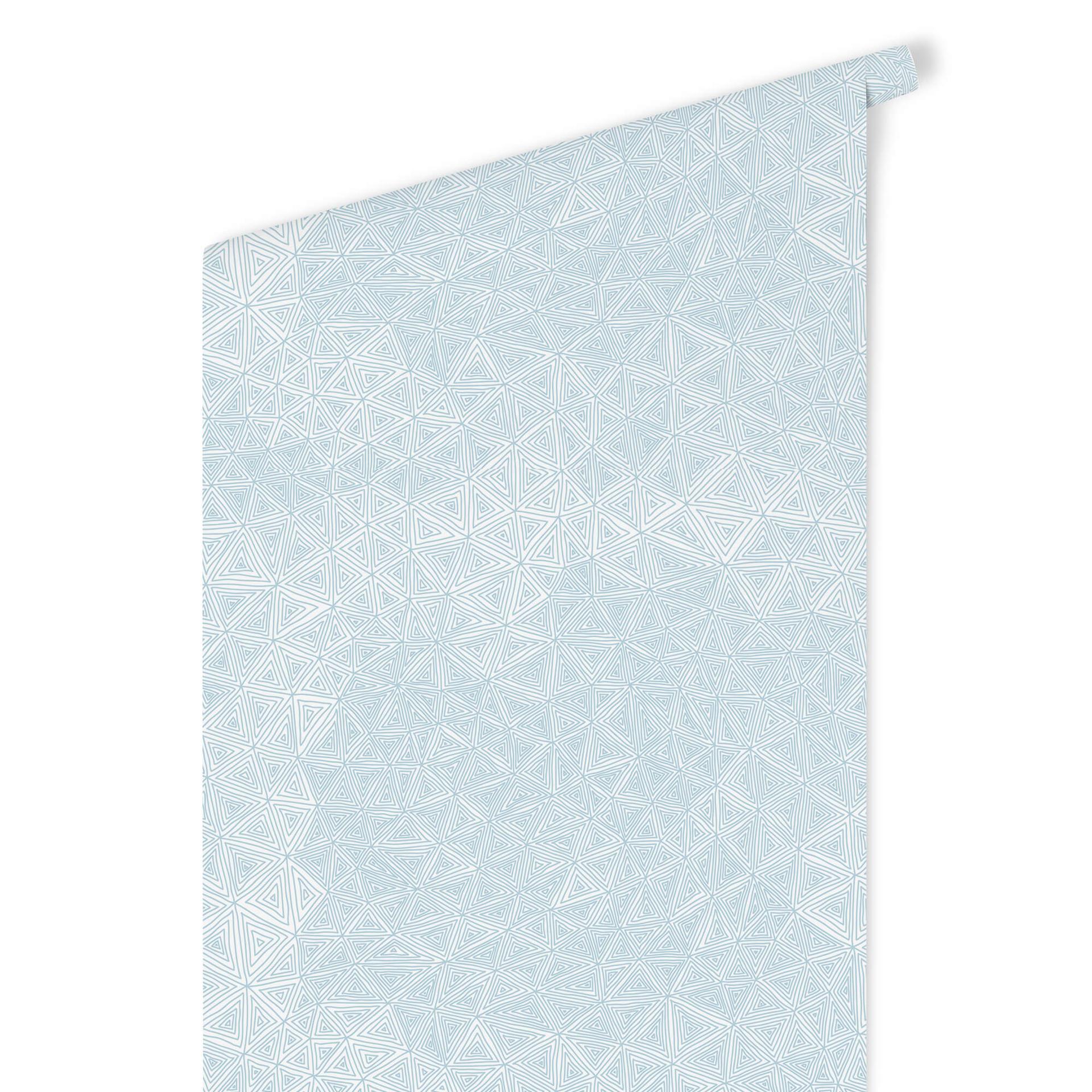 Patroonbehang – Abstracte Driehoeken – blauw